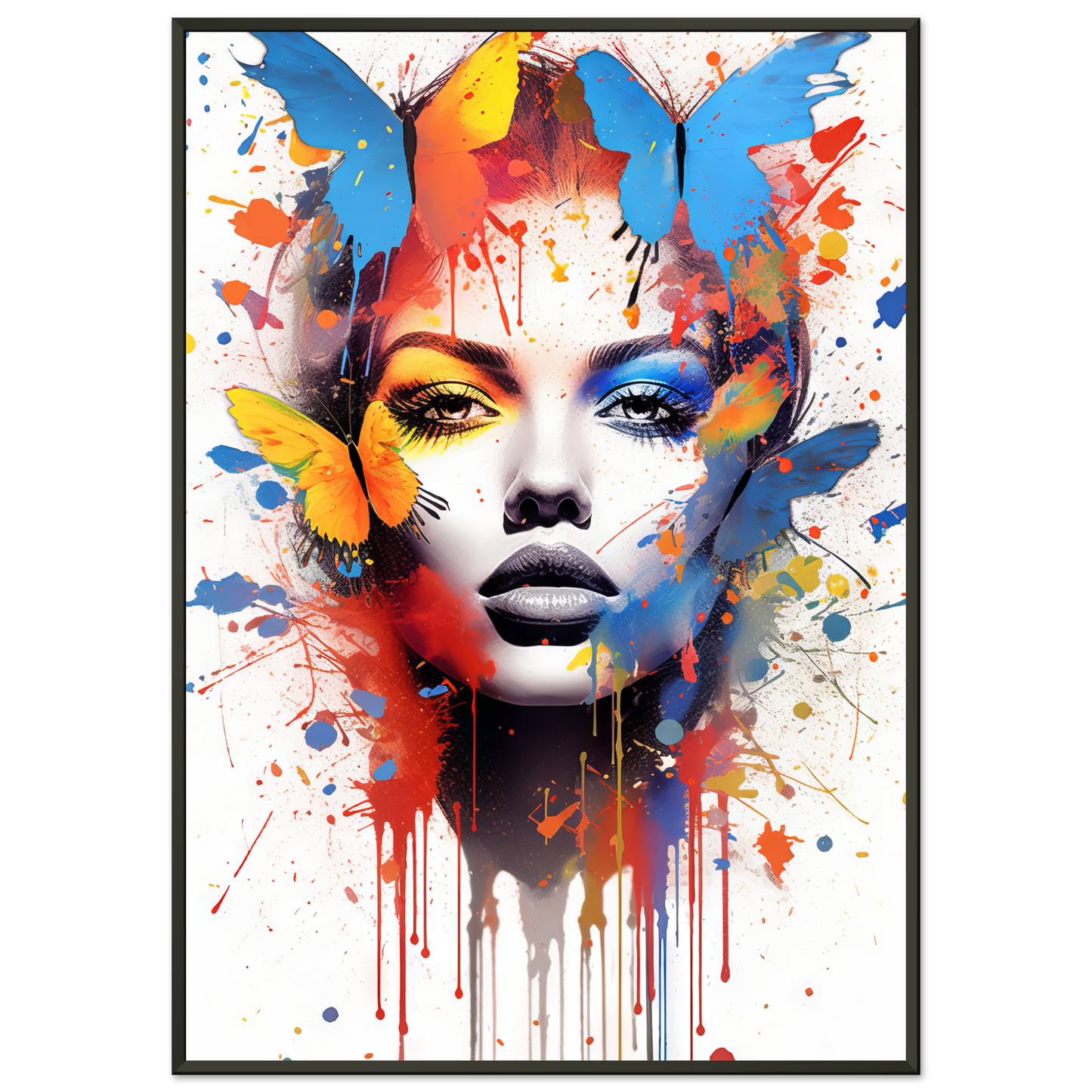 Woman butterflies pop art (POP23)