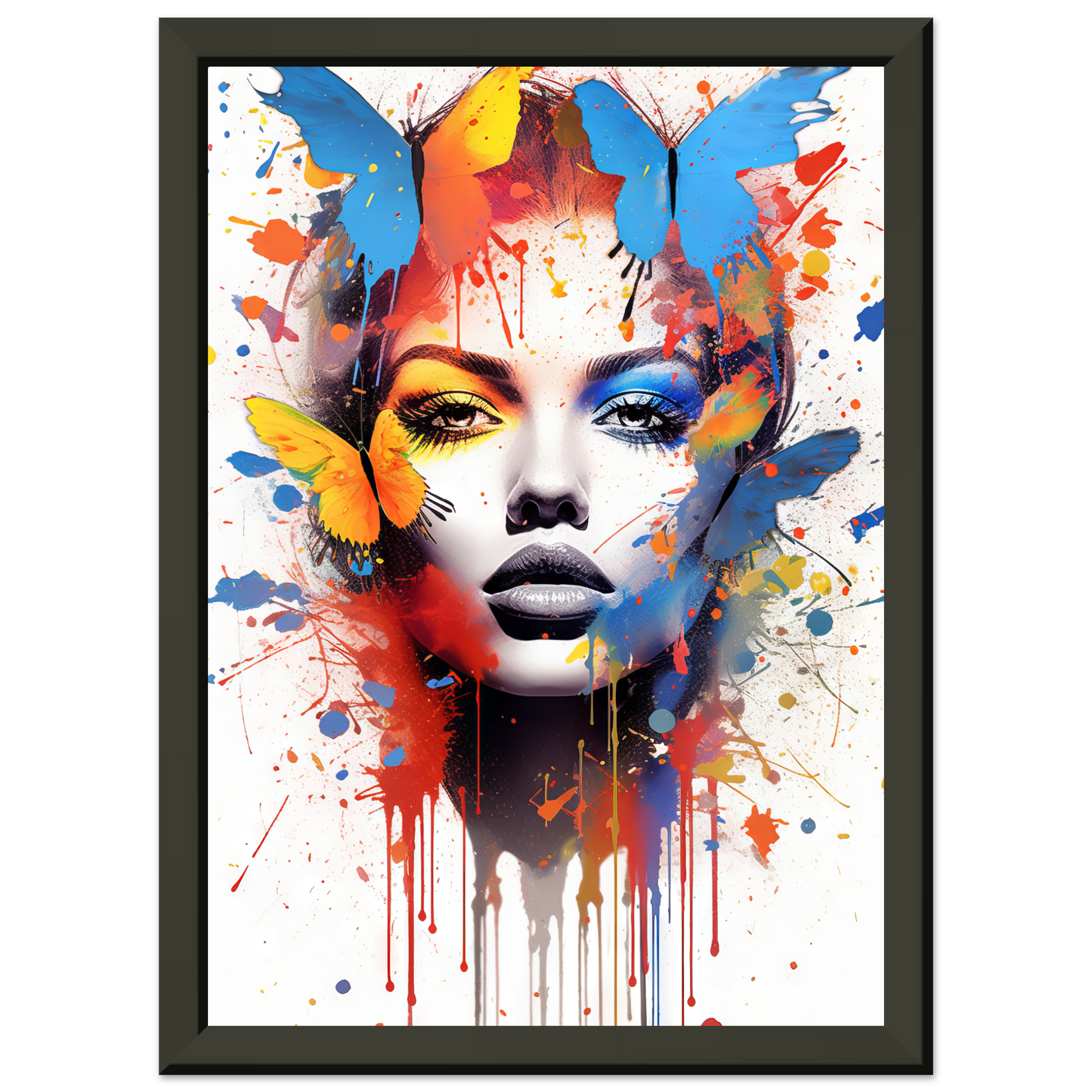 Woman butterflies pop art (POP23)