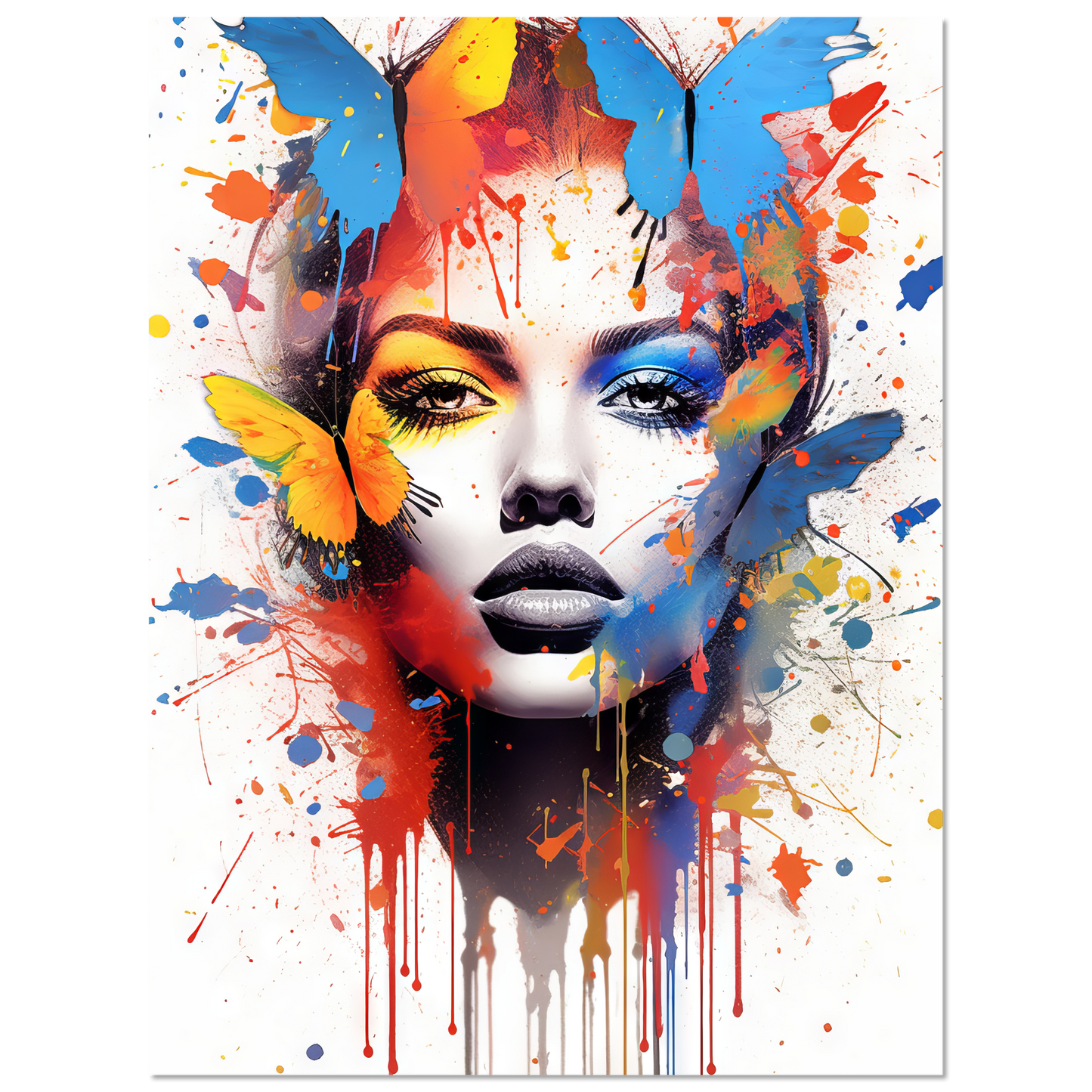Woman butterflies pop art (POP23)