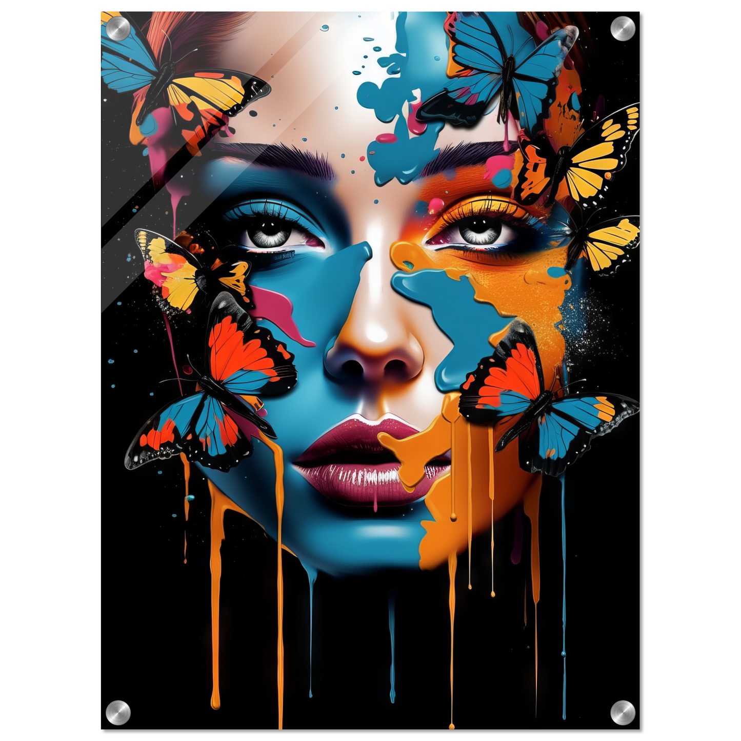 Woman butterflies pop art (POP24)