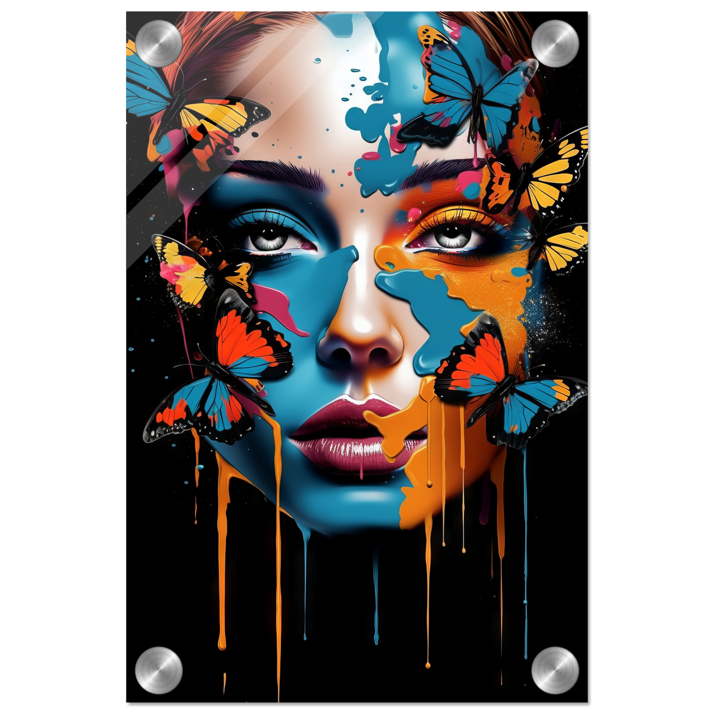 Woman butterflies pop art (POP24)