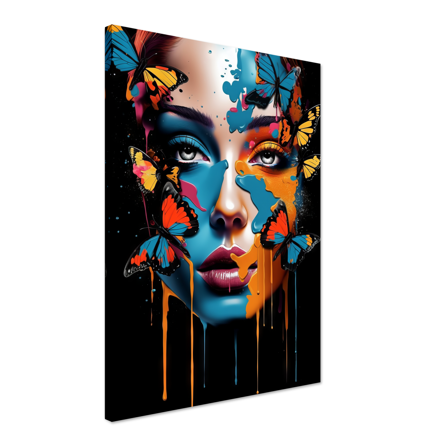 Woman butterflies pop art (POP24)