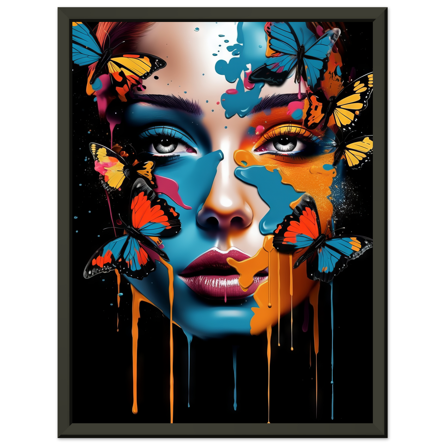 Woman butterflies pop art (POP24)