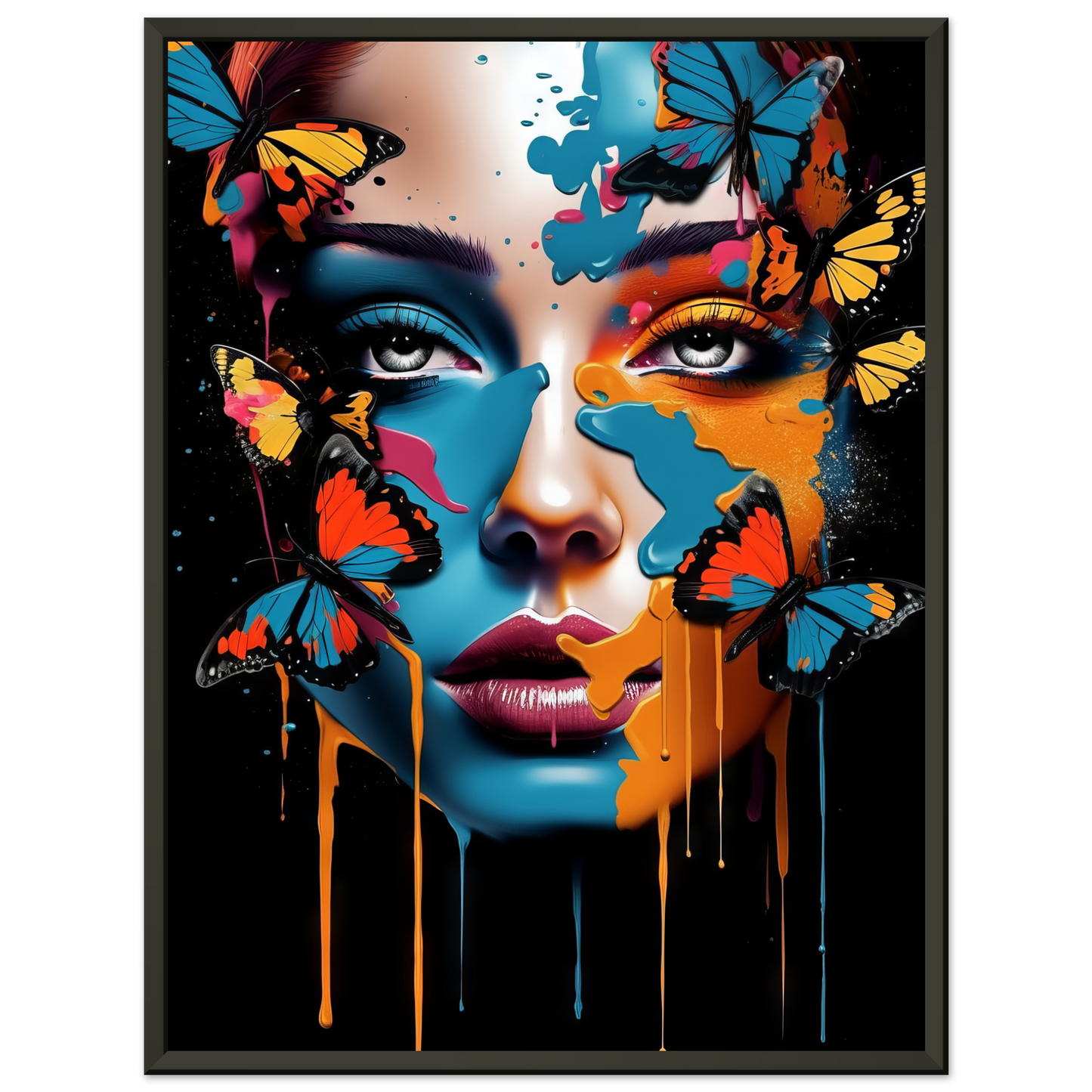Woman butterflies pop art (POP24)