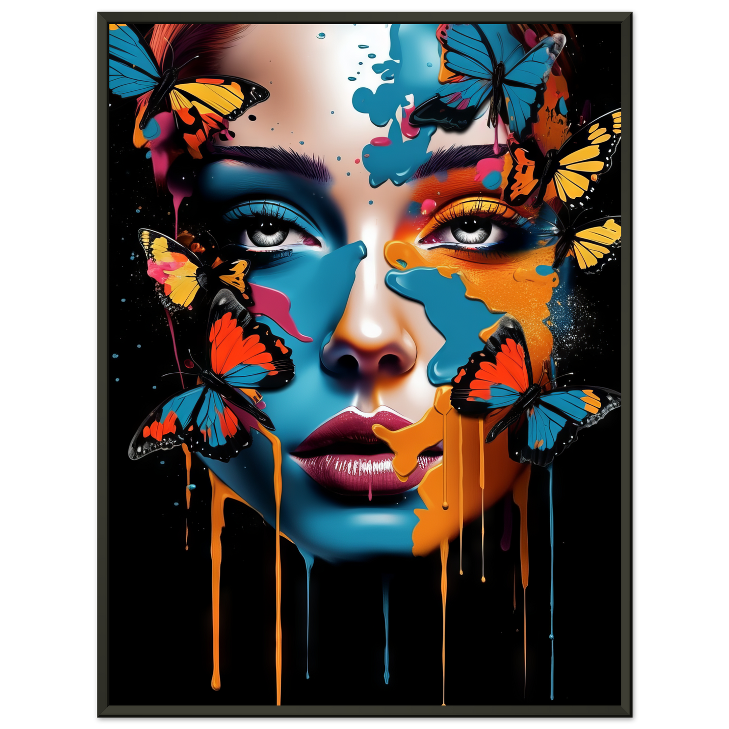 Woman butterflies pop art (POP24)