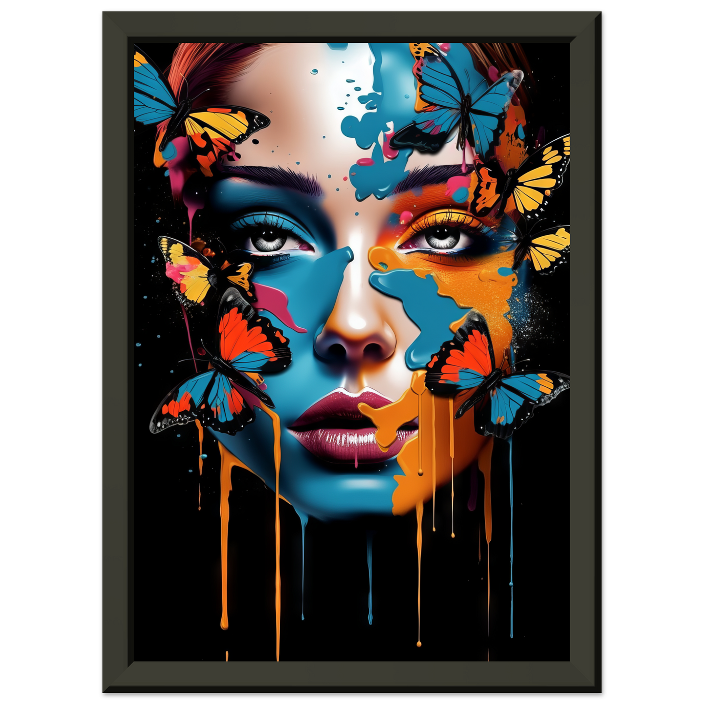 Woman butterflies pop art (POP24)