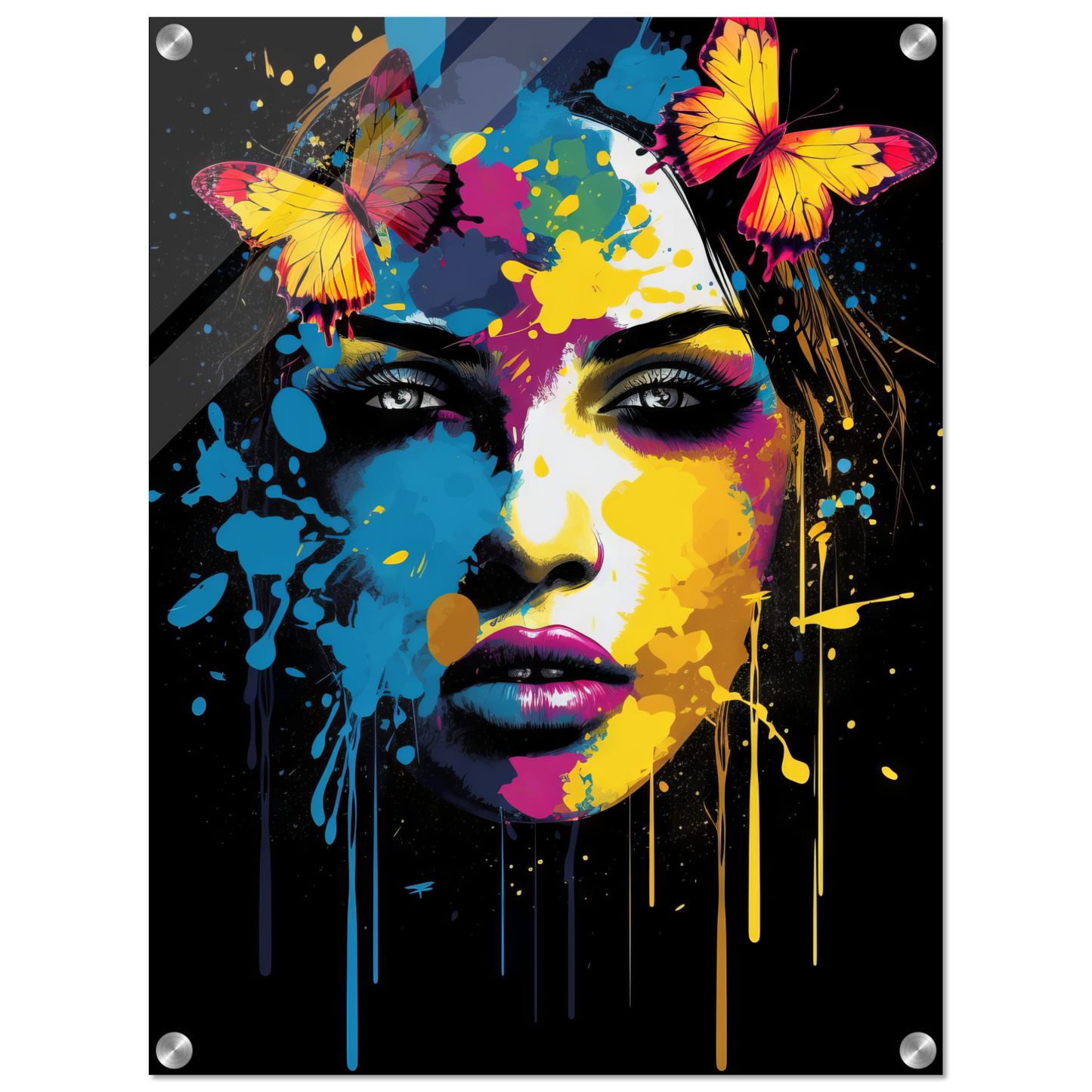 Woman butterflies pop art (POP25)
