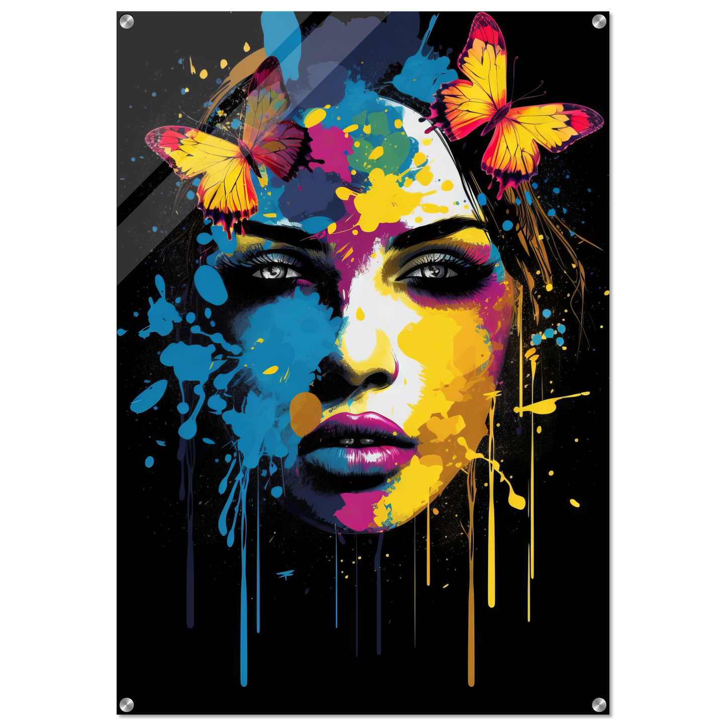 Woman butterflies pop art (POP25)