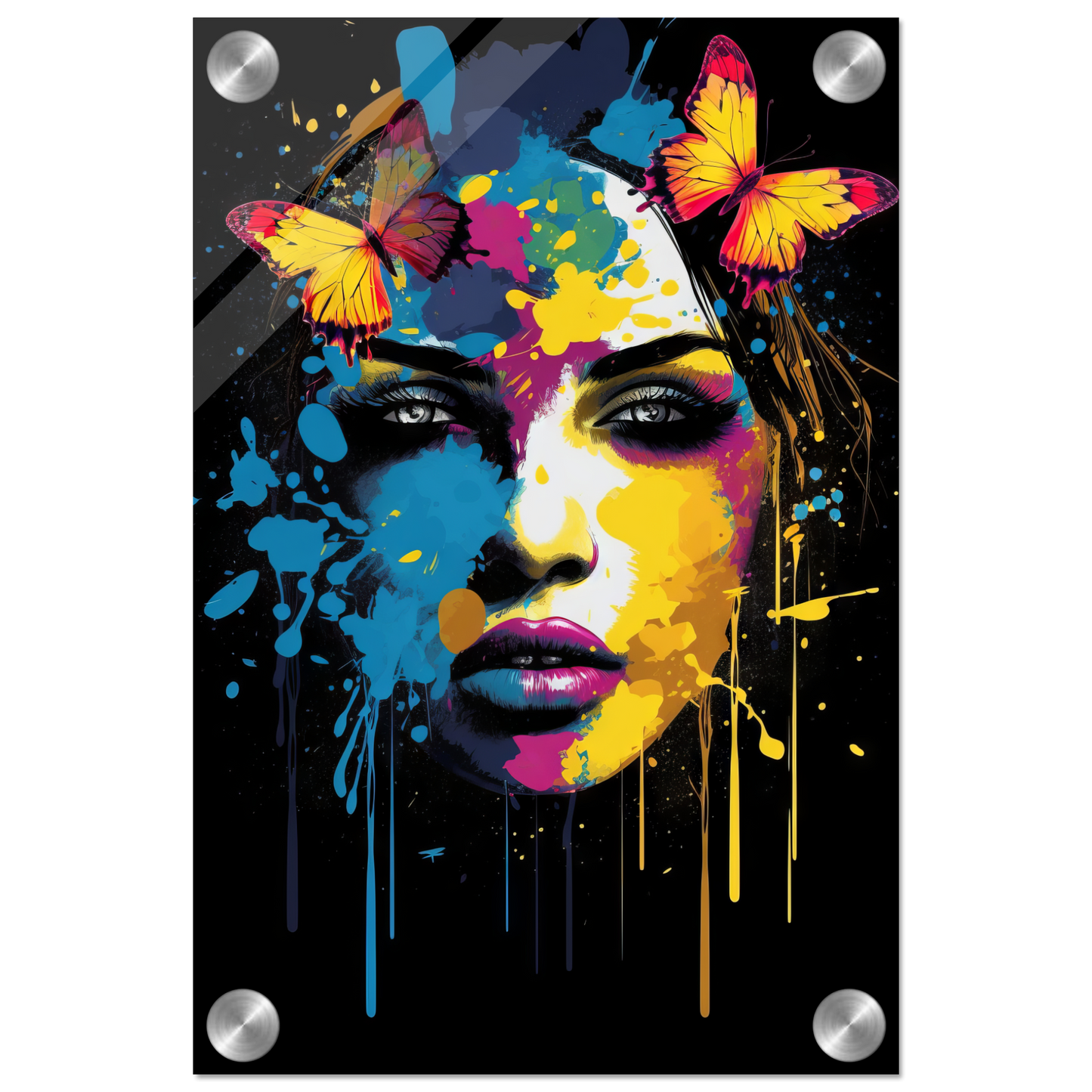 Woman butterflies pop art (POP25)