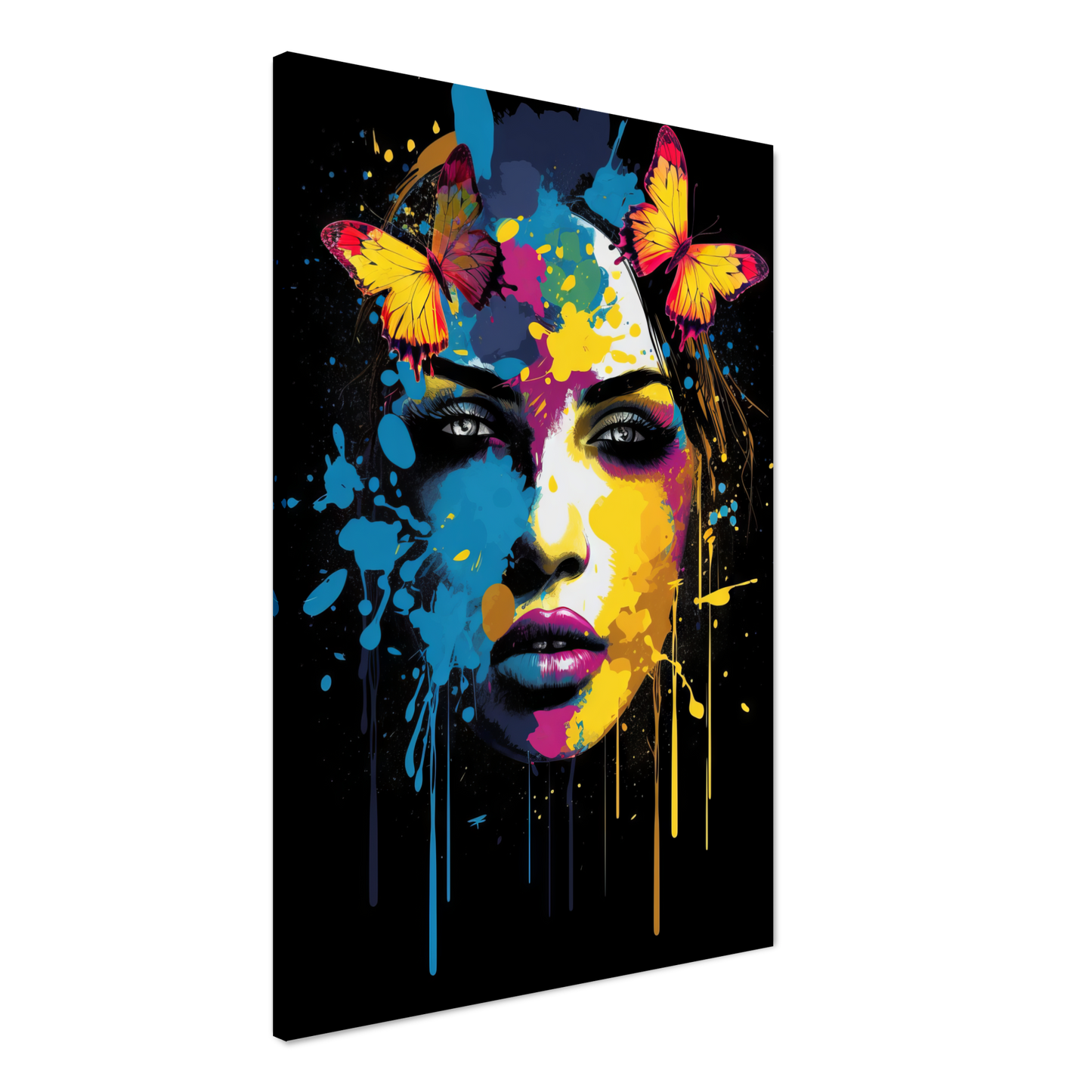 Woman butterflies pop art (POP25)