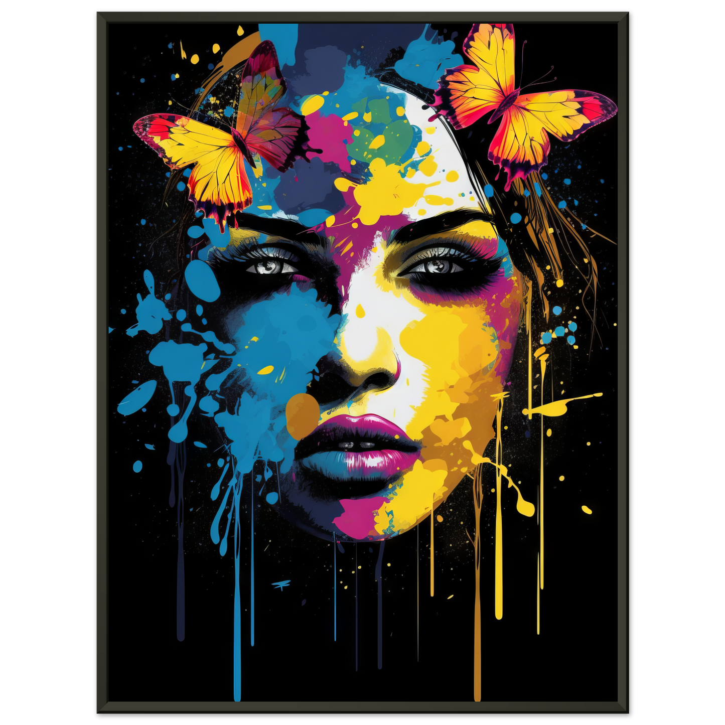 Woman butterflies pop art (POP25)