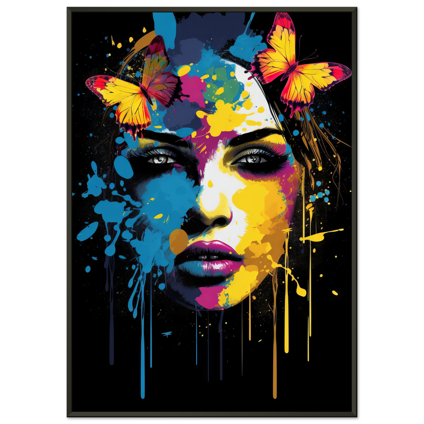 Woman butterflies pop art (POP25)
