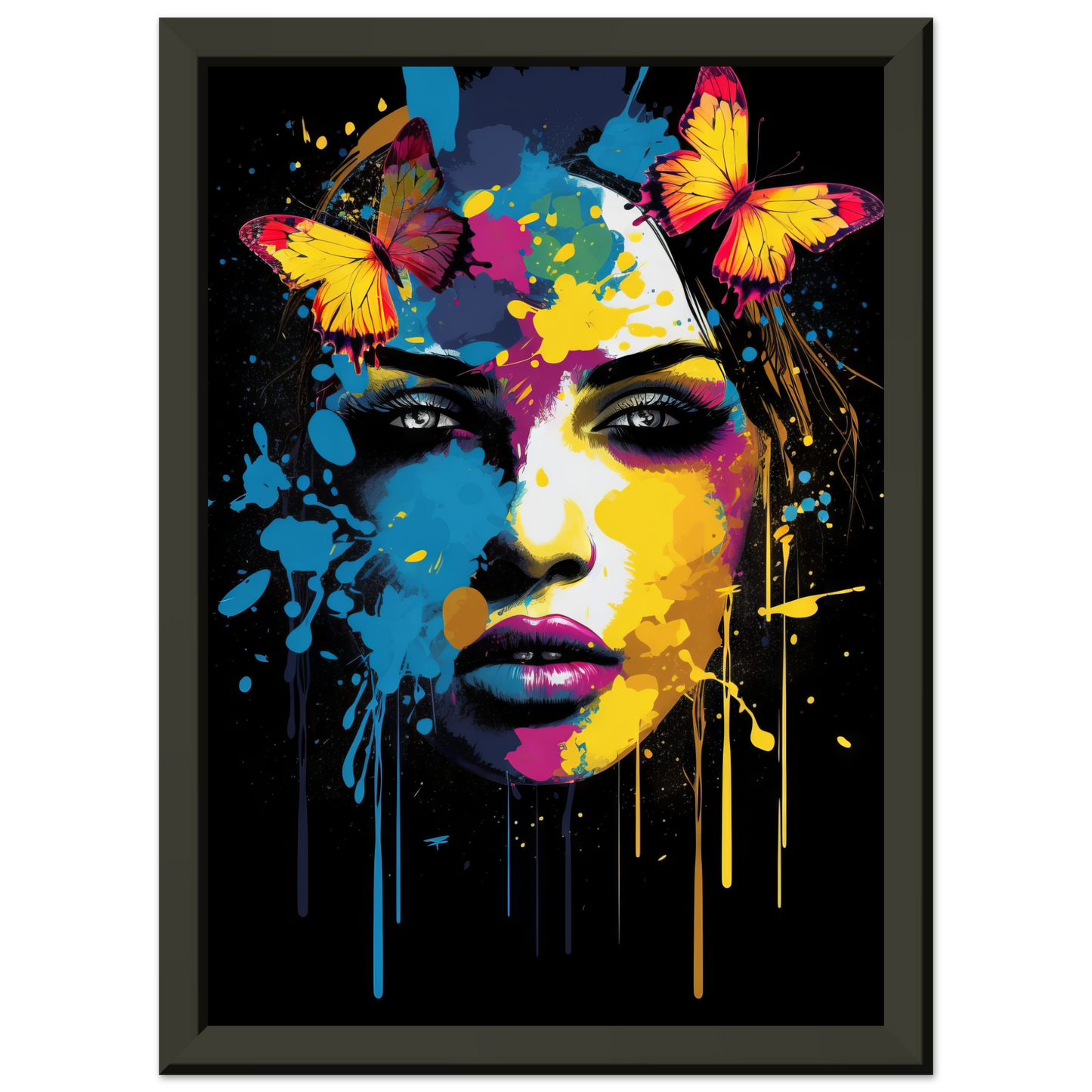 Frau Schmetterlinge Pop-Art (POP25)