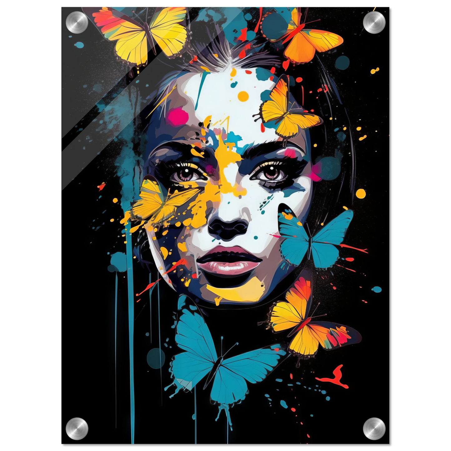 Woman butterflies pop art (POP26)