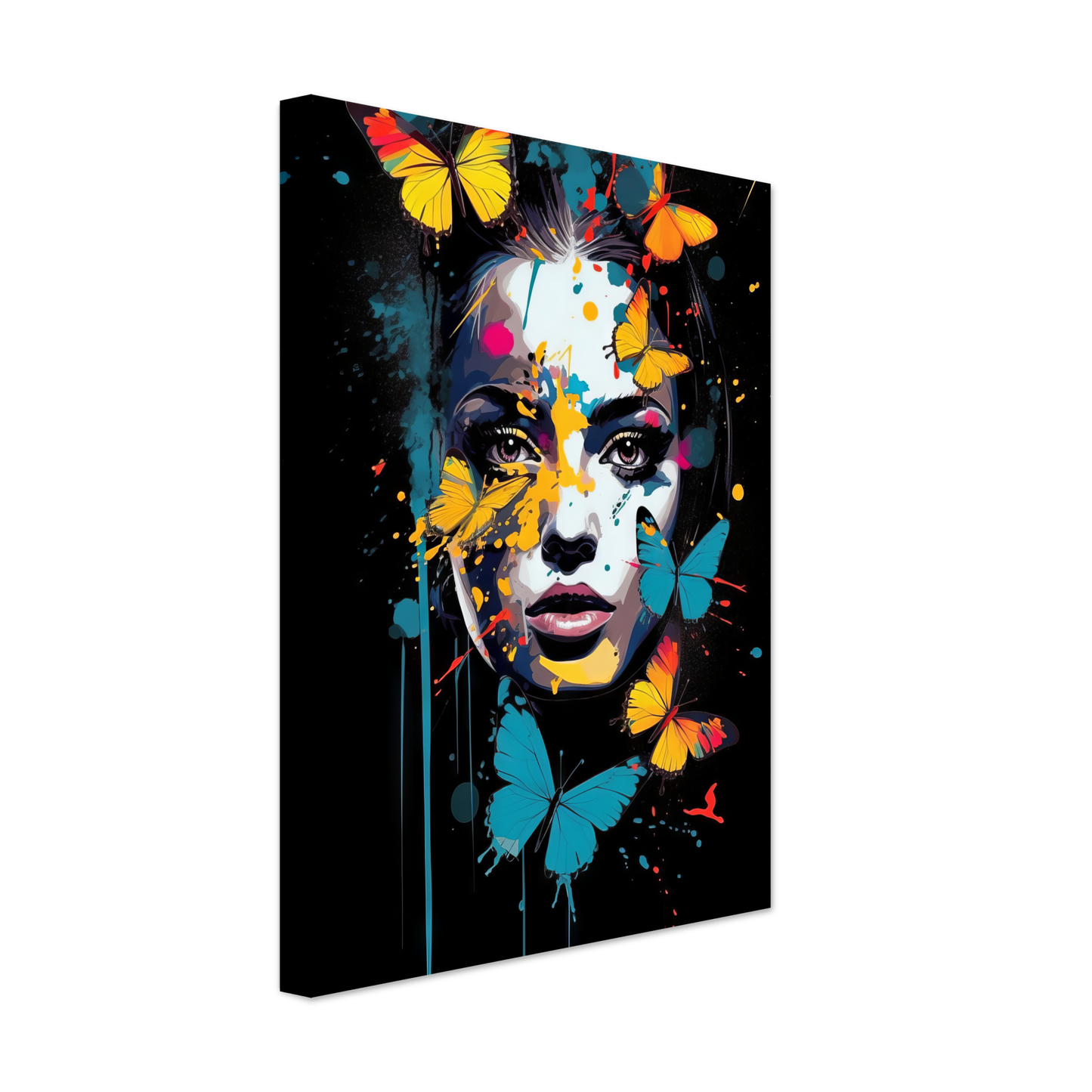 Woman butterflies pop art (POP26)