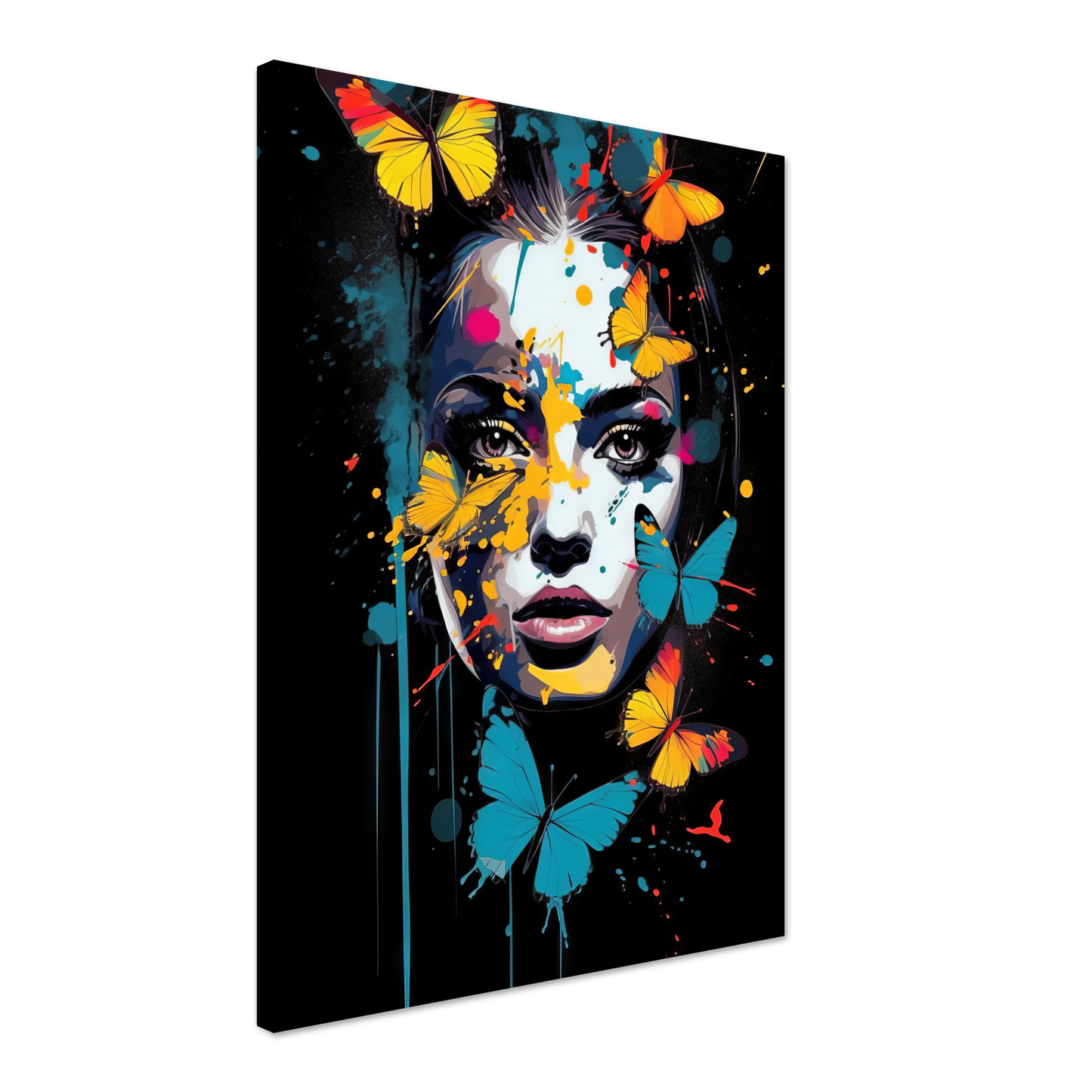 Woman butterflies pop art (POP26)