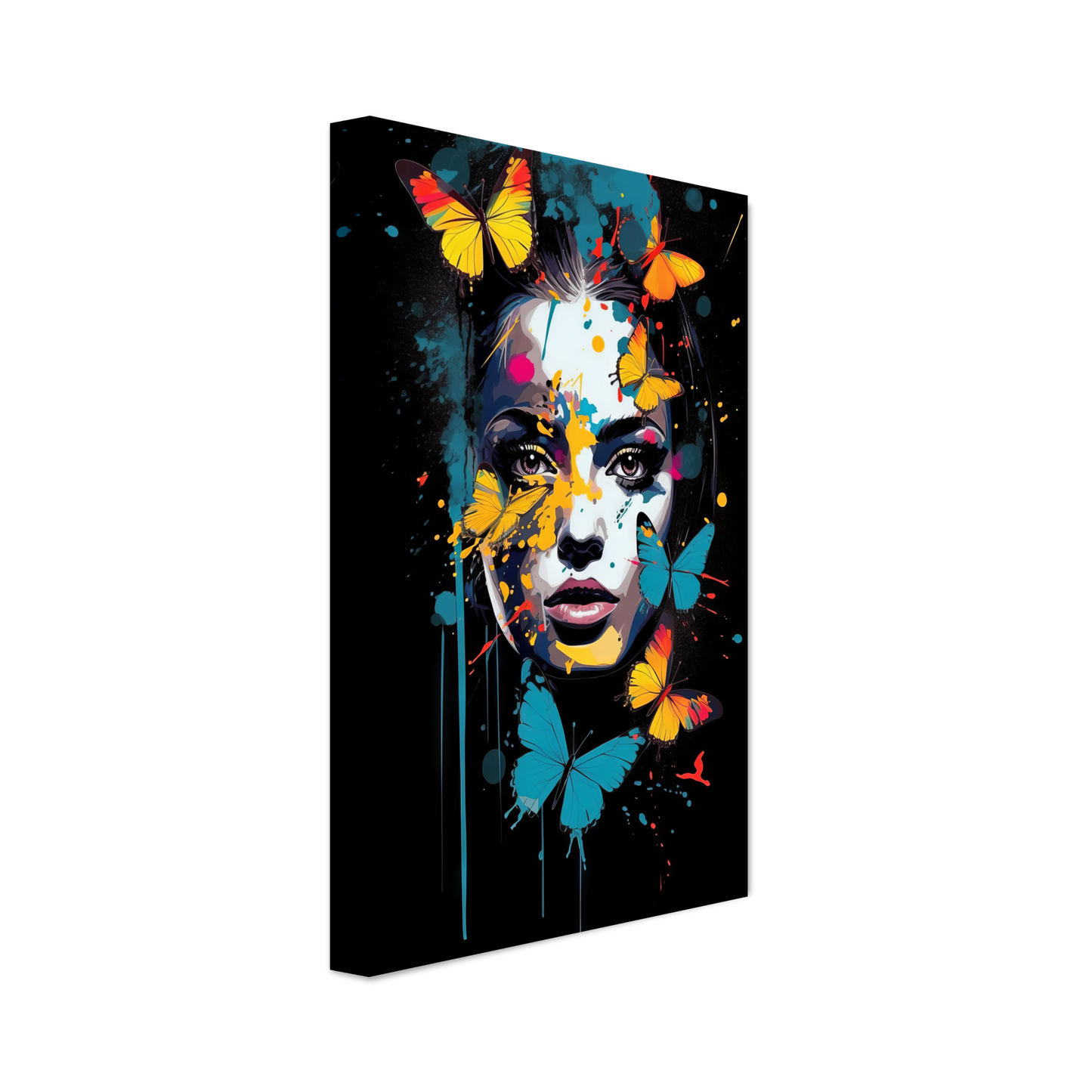 Frau Schmetterlinge Pop-Art (POP26)