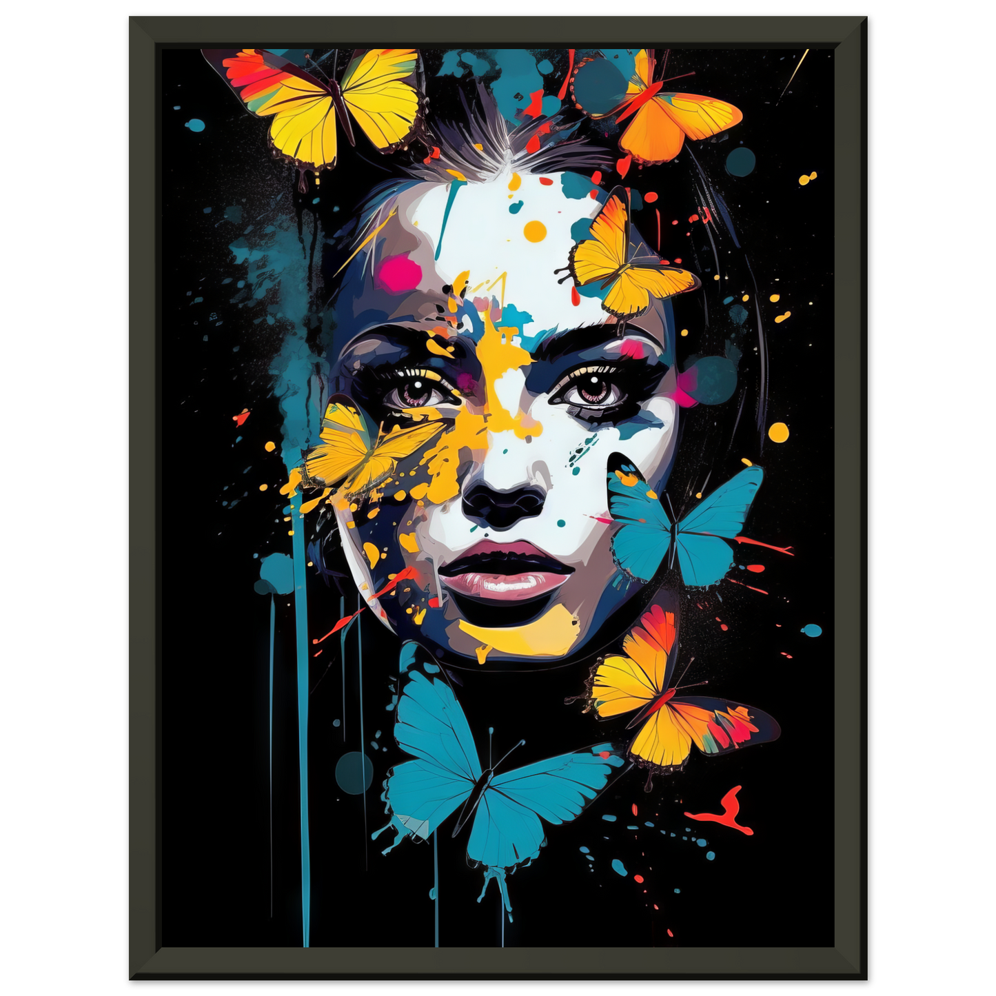 Woman butterflies pop art (POP26)
