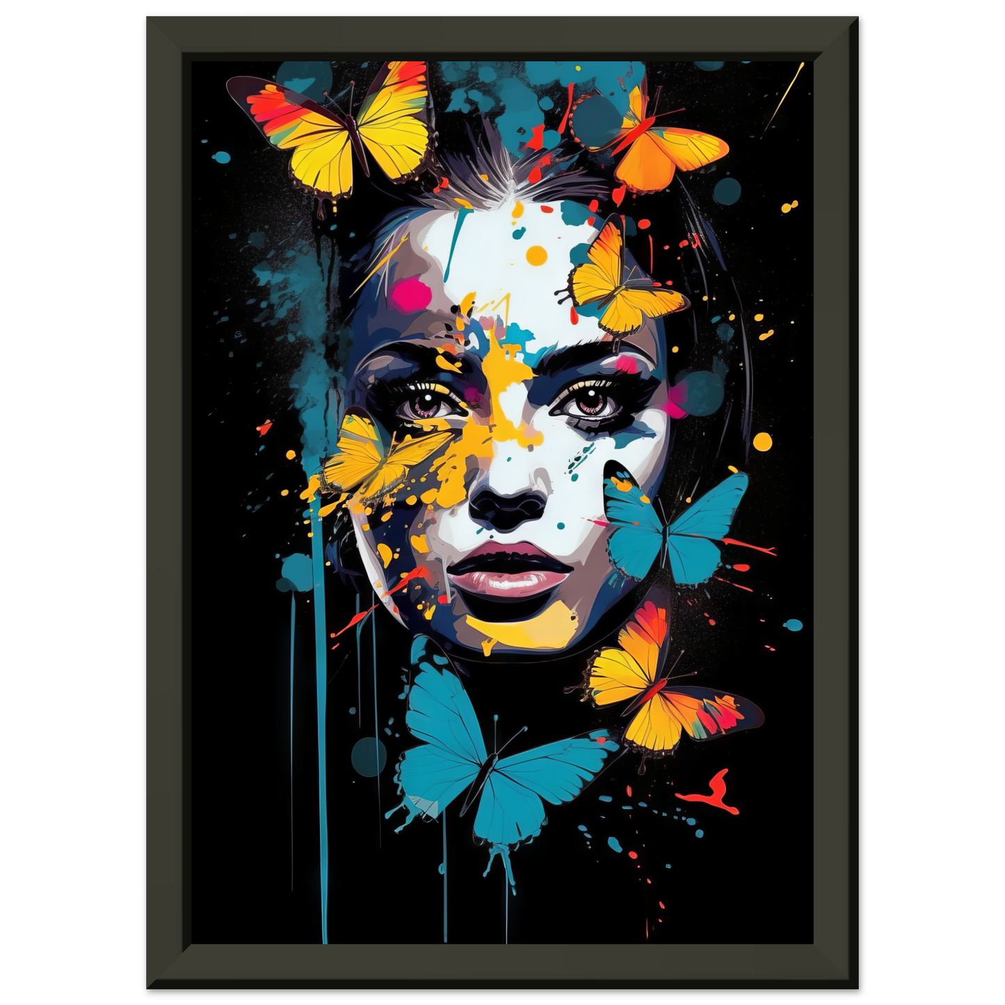 Woman butterflies pop art (POP26)