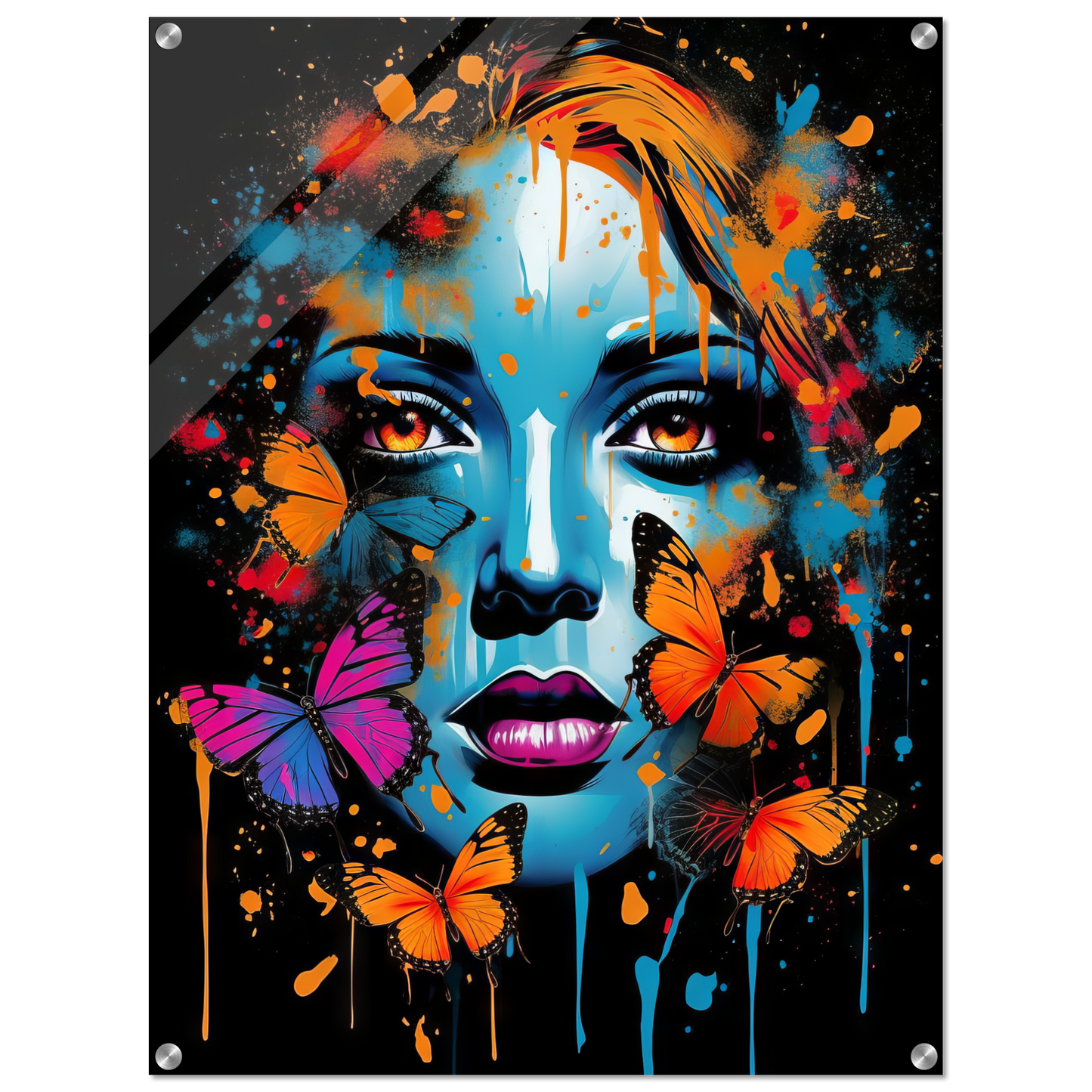 Frau Schmetterlinge Pop-Art (POP27)