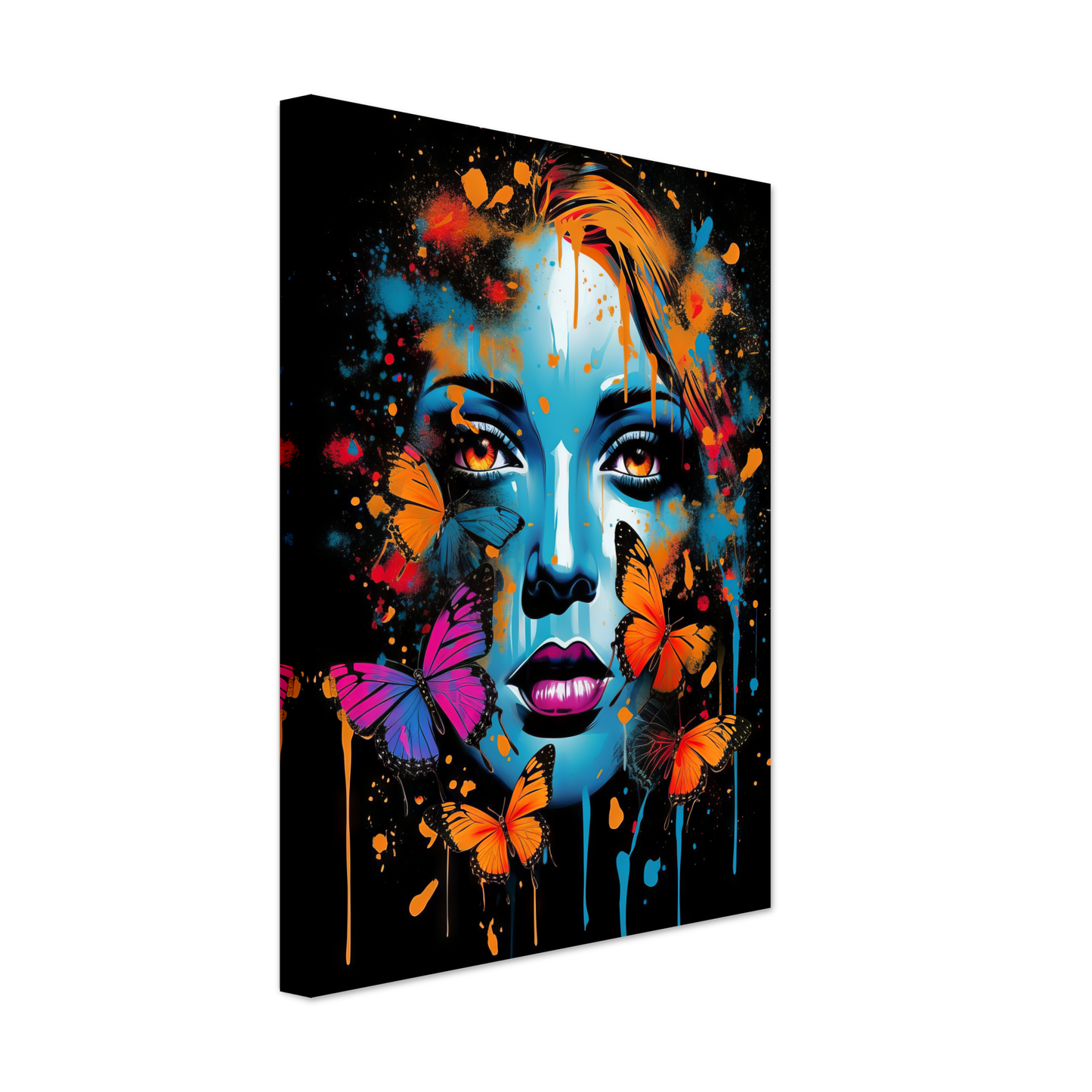 Woman butterflies pop art (POP27)