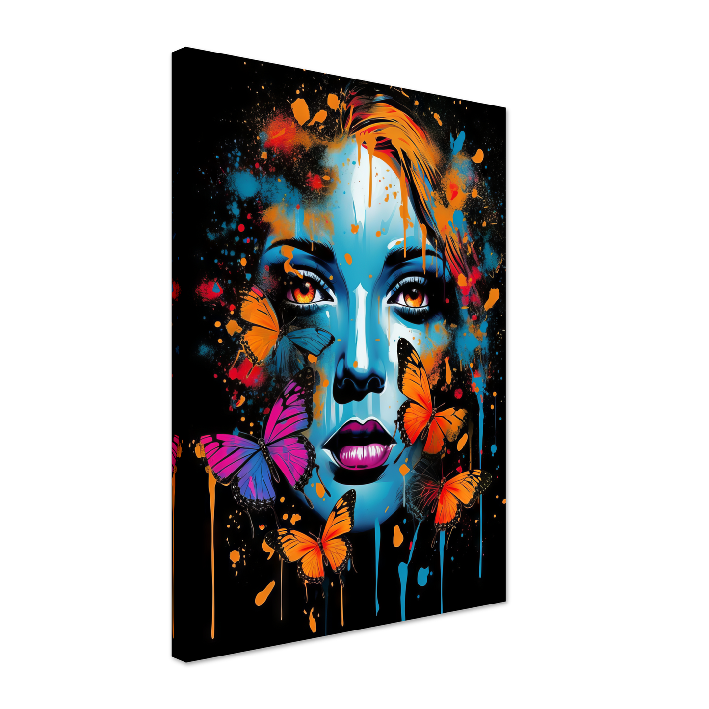 Woman butterflies pop art (POP27)