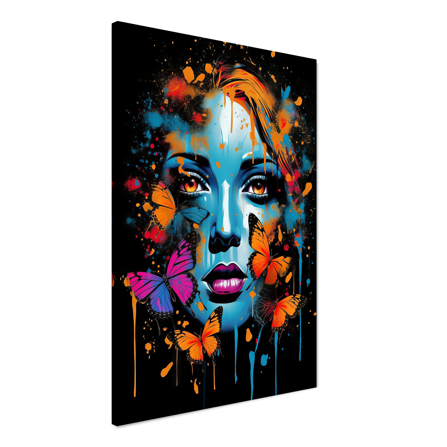 Woman butterflies pop art (POP27)