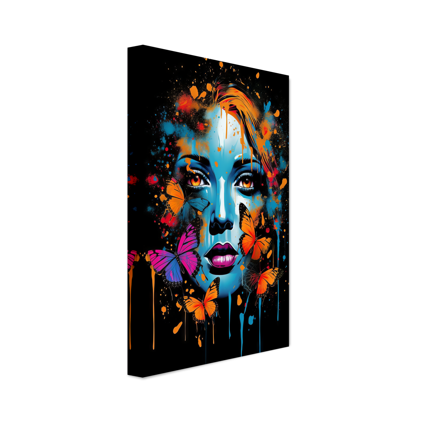 Woman butterflies pop art (POP27)