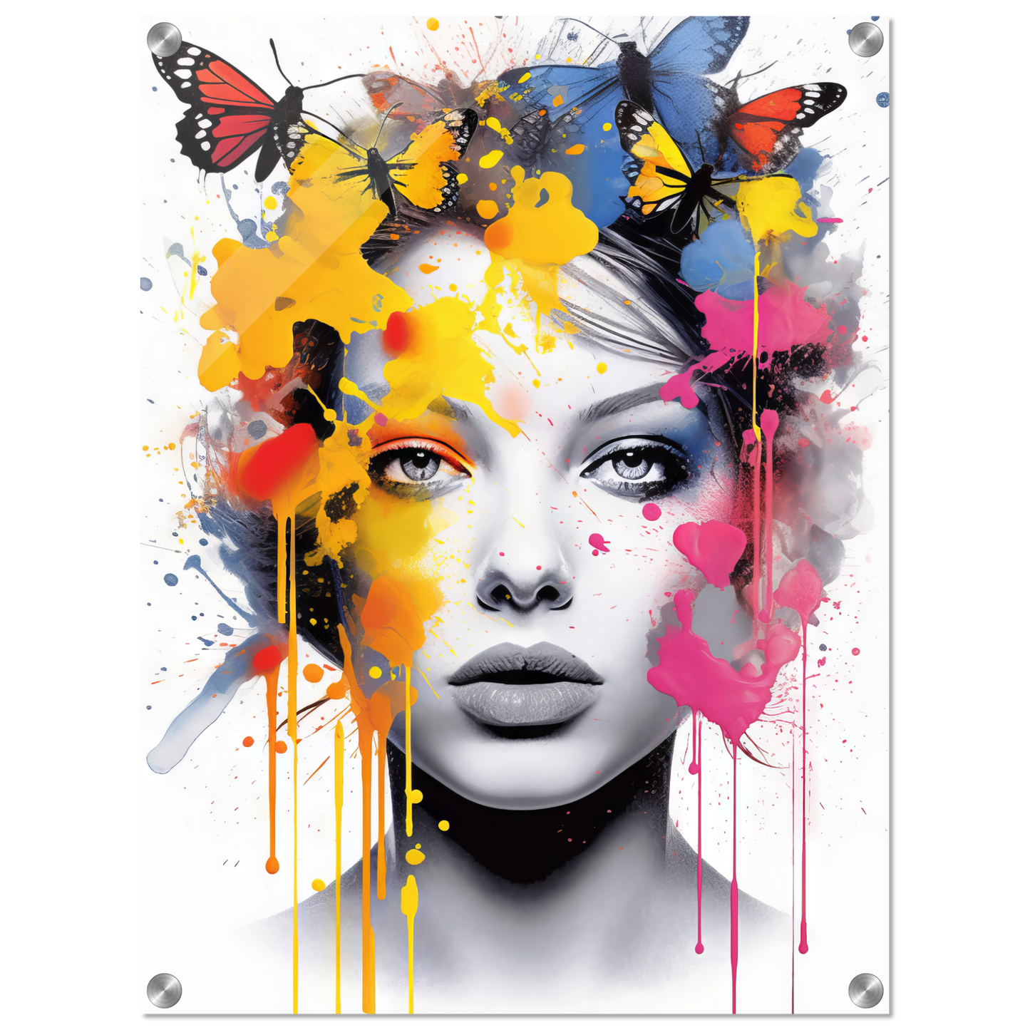 Woman butterflies pop art (POP28)