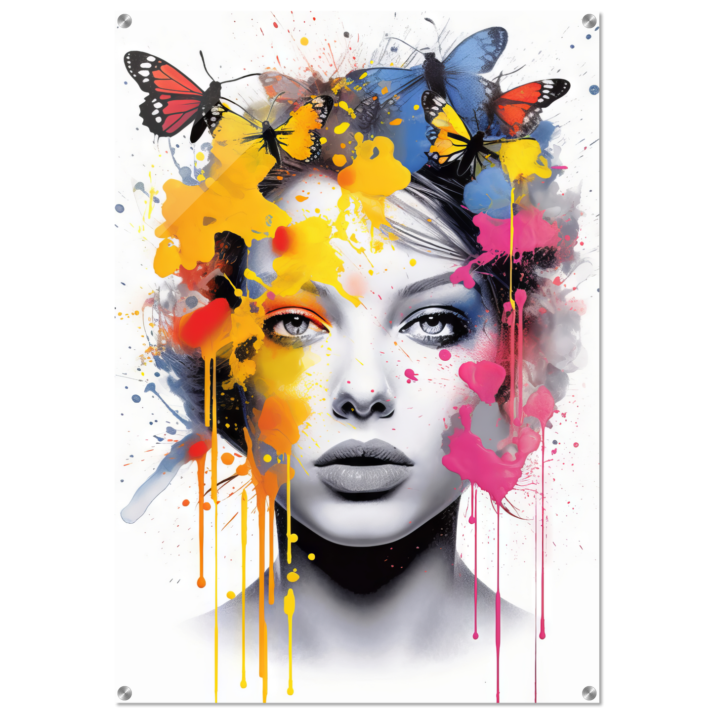 Woman butterflies pop art (POP28)
