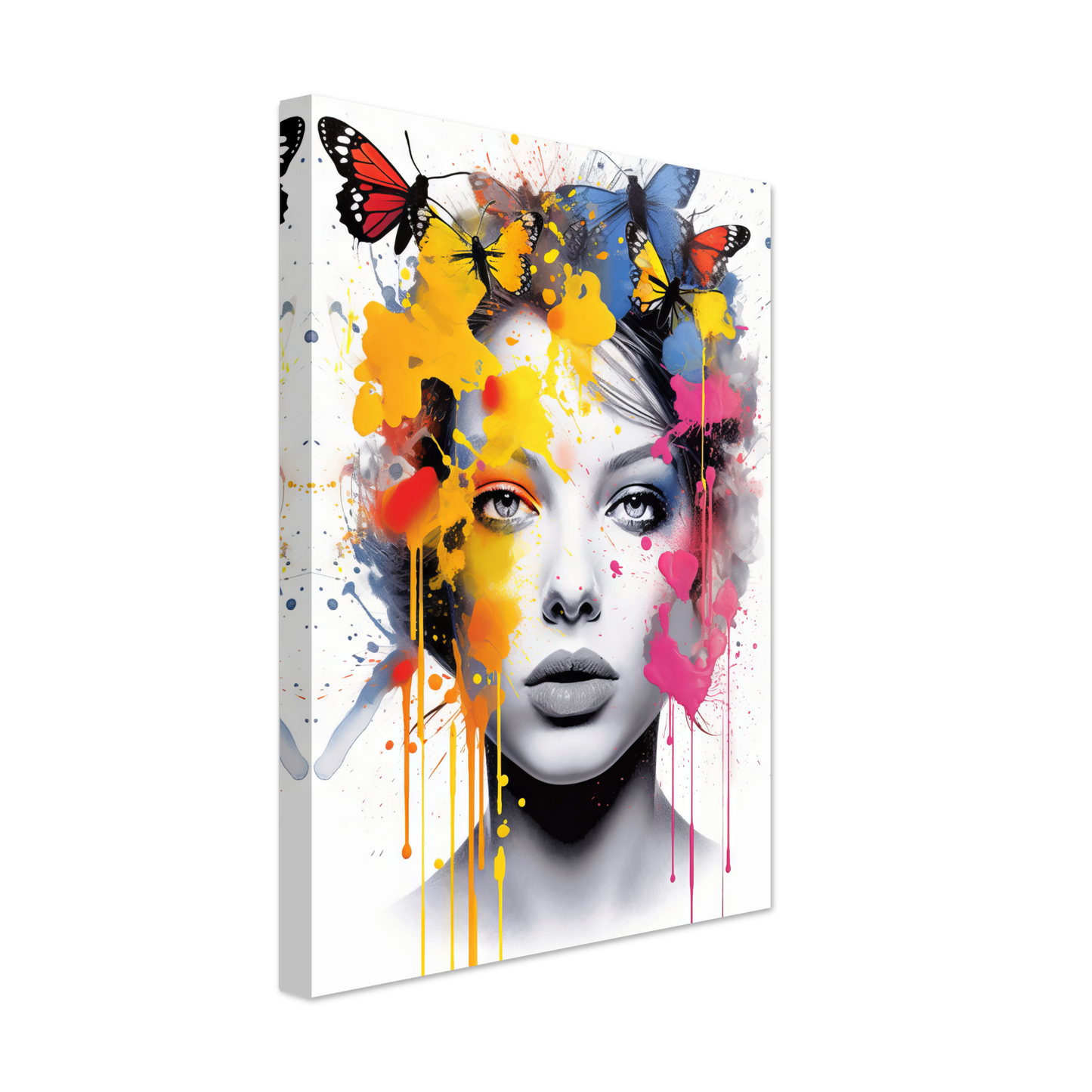 Woman butterflies pop art (POP28)