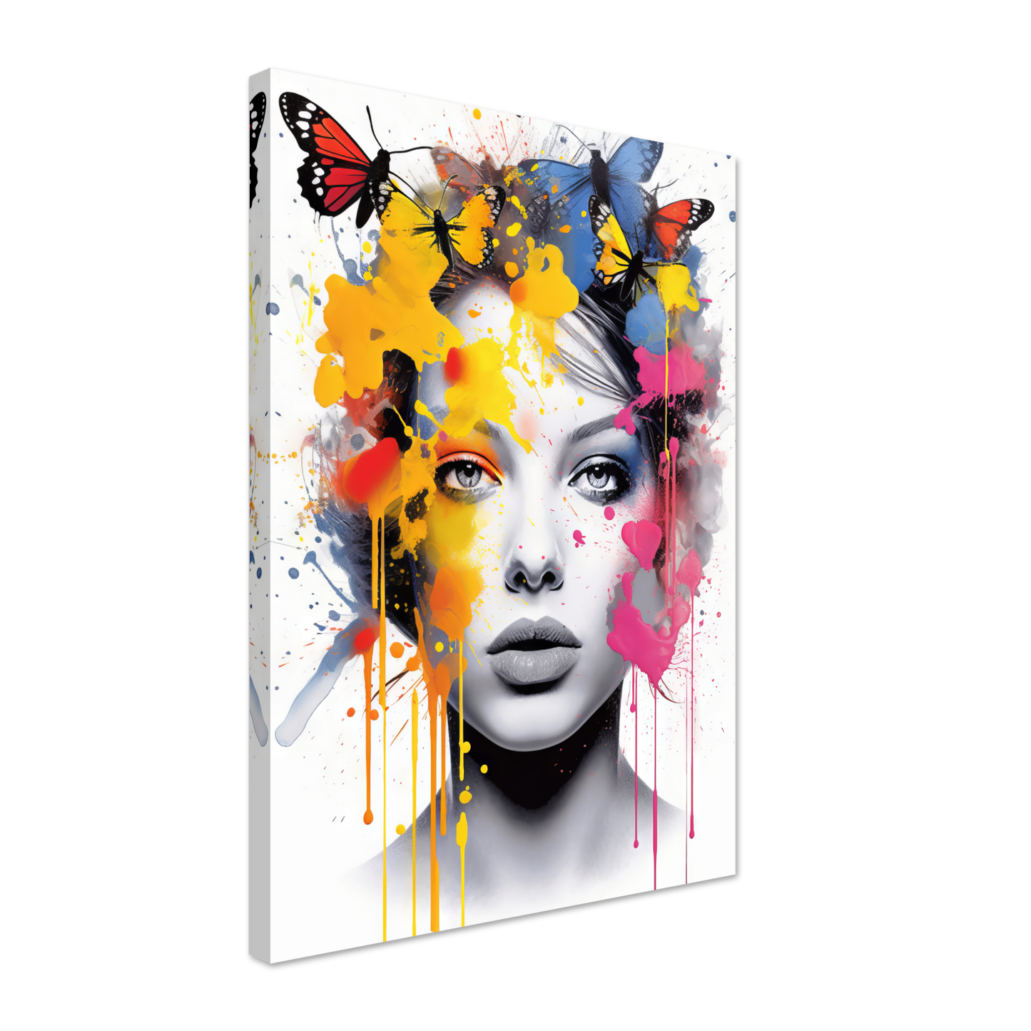 Woman butterflies pop art (POP28)