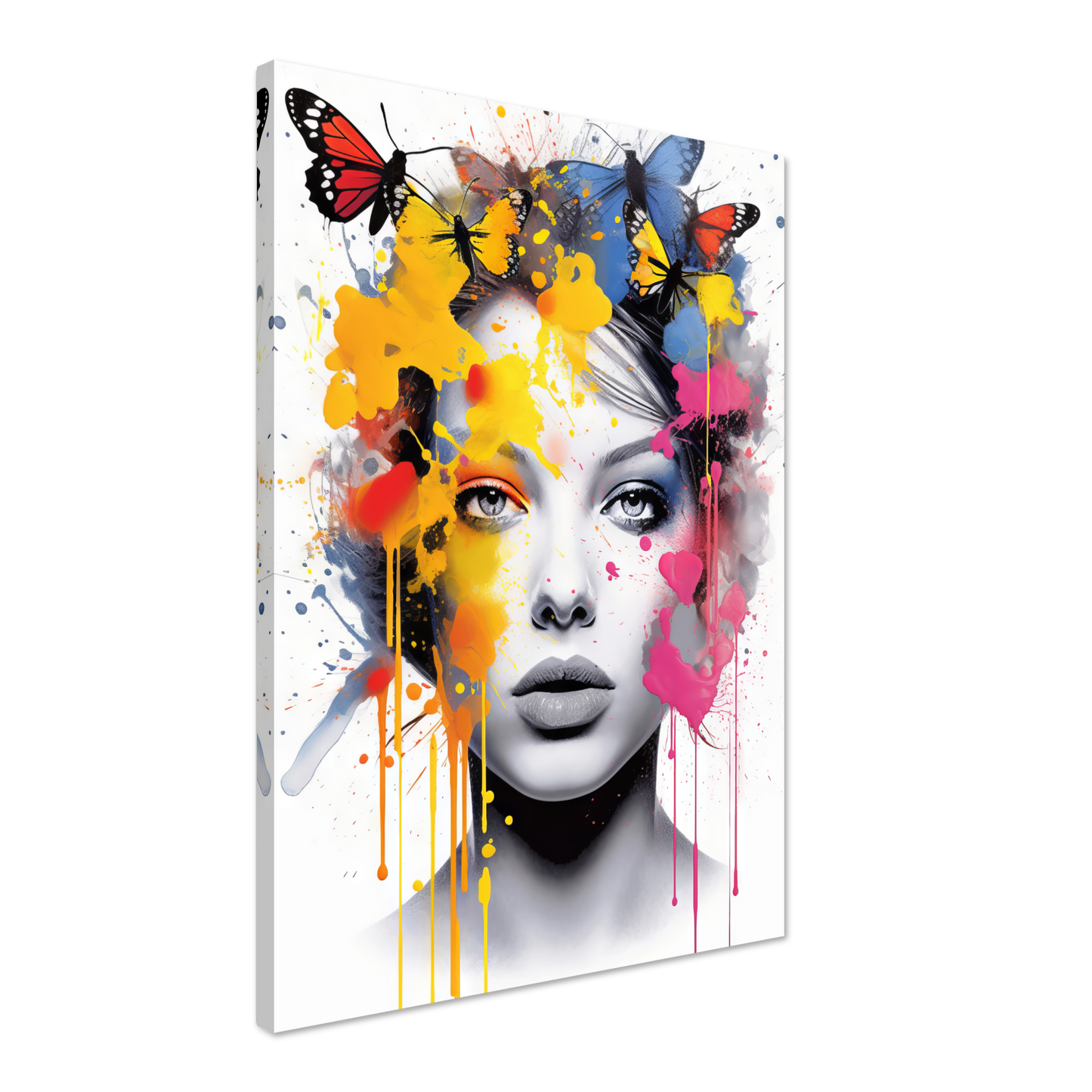 Woman butterflies pop art (POP28)