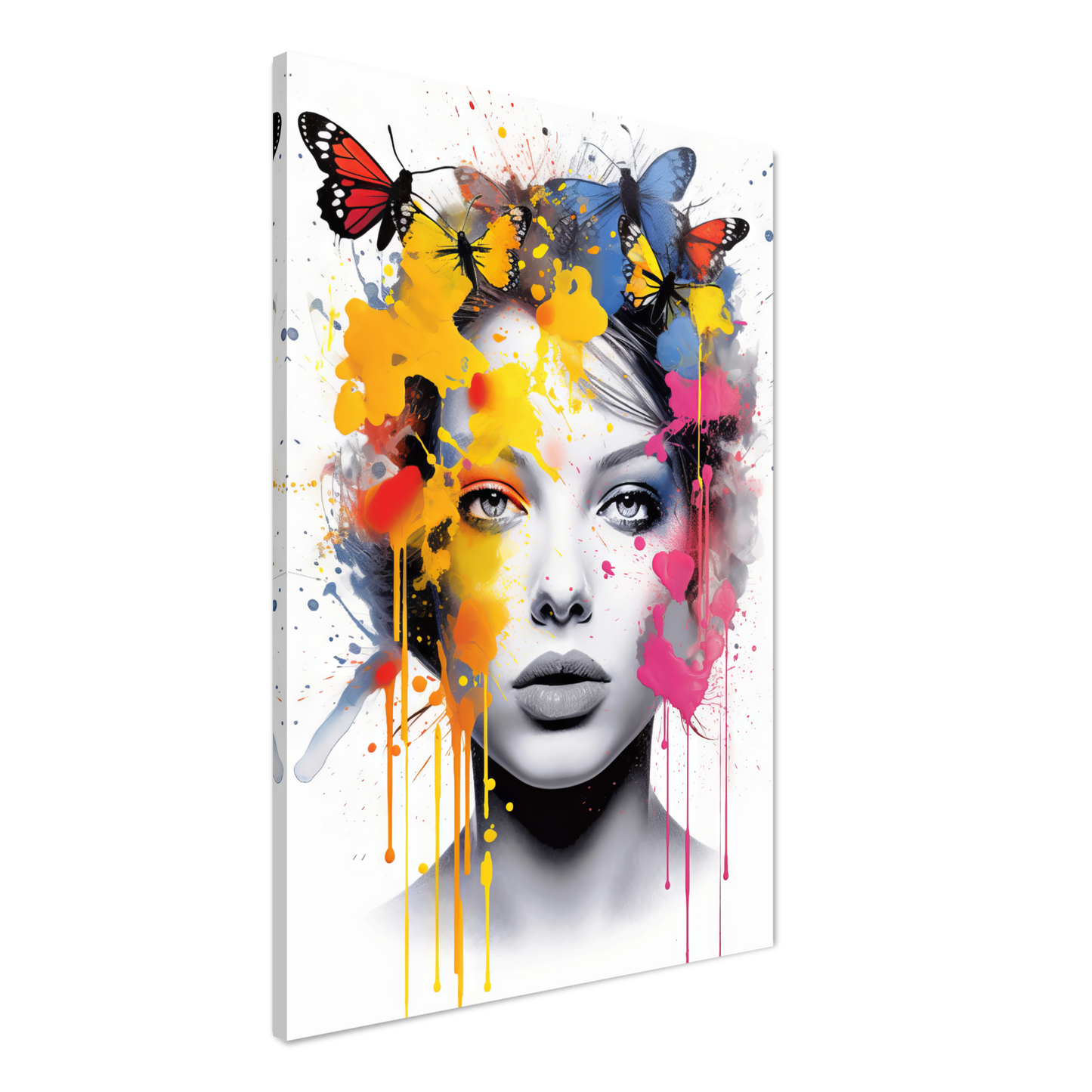 Woman butterflies pop art (POP28)