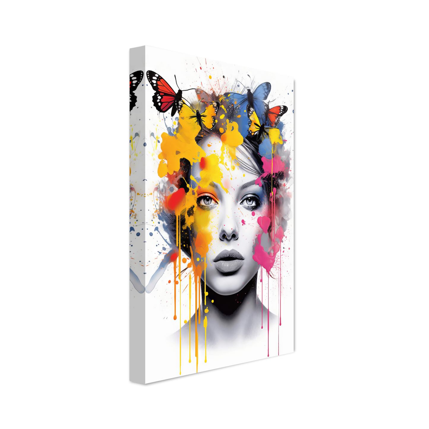 Woman butterflies pop art (POP28)