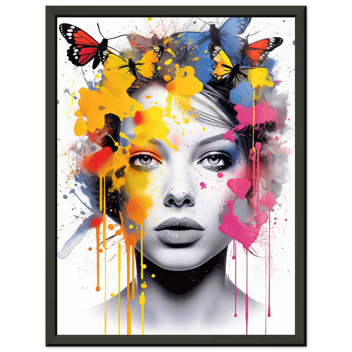Woman butterflies pop art (POP28)