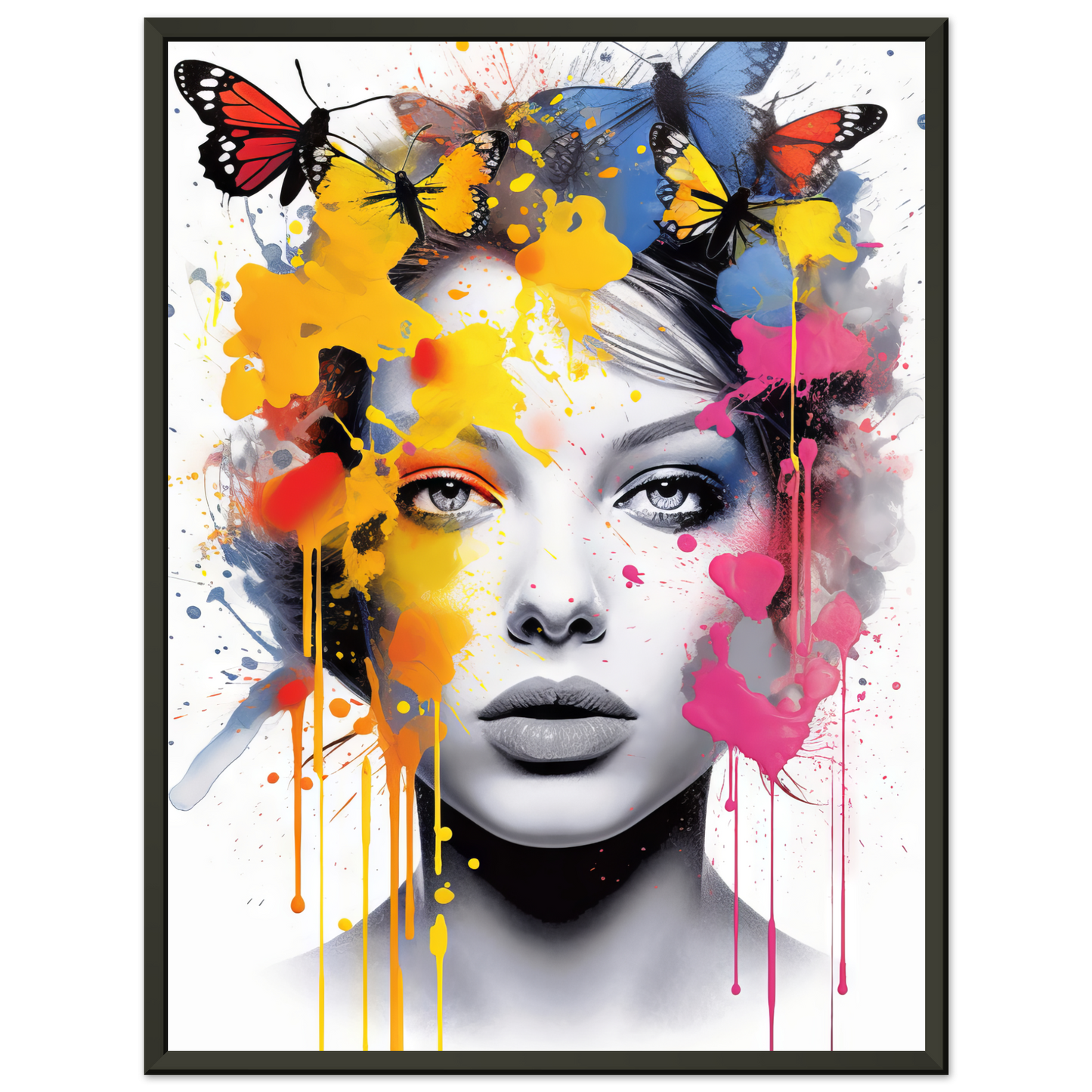Woman butterflies pop art (POP28)