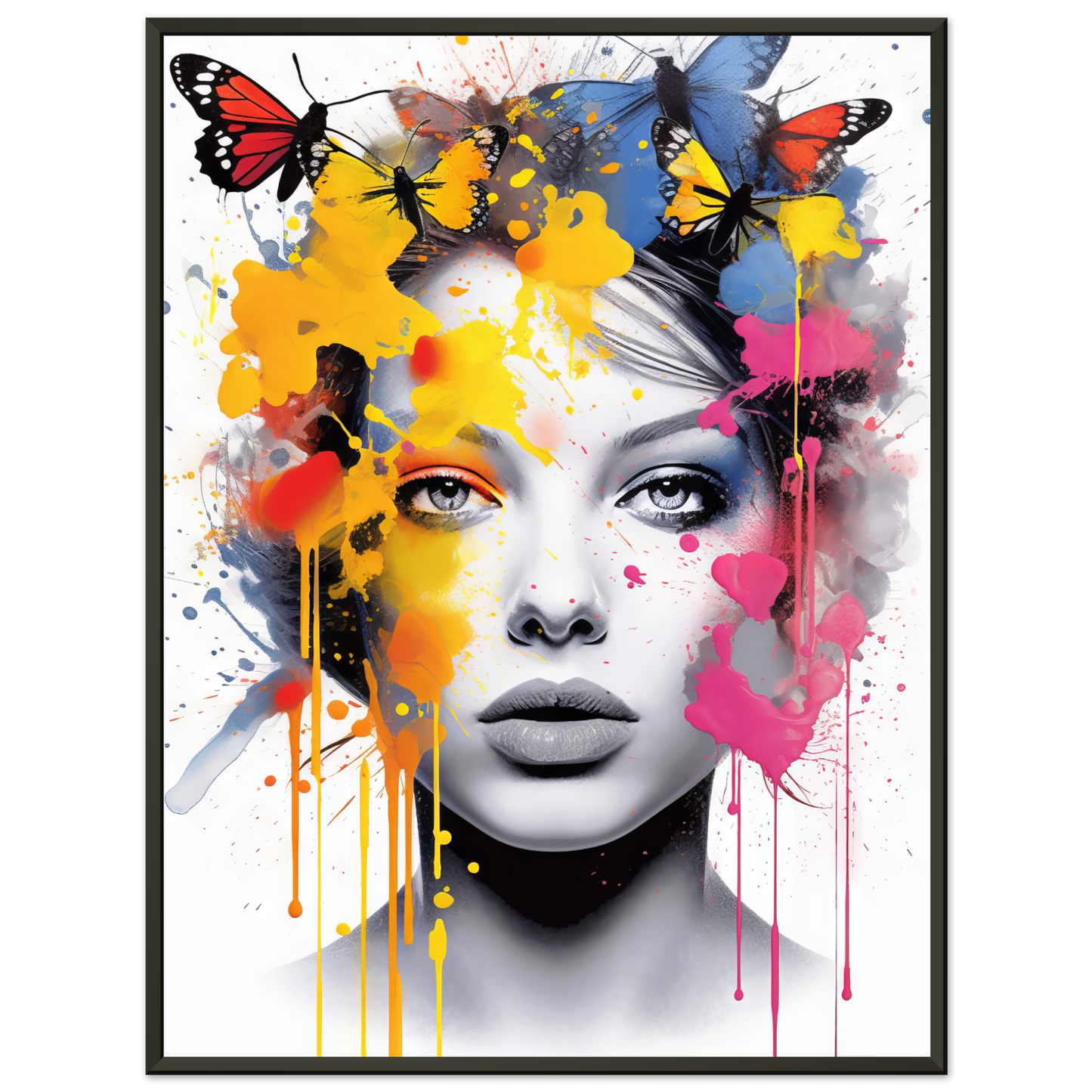 Woman butterflies pop art (POP28)