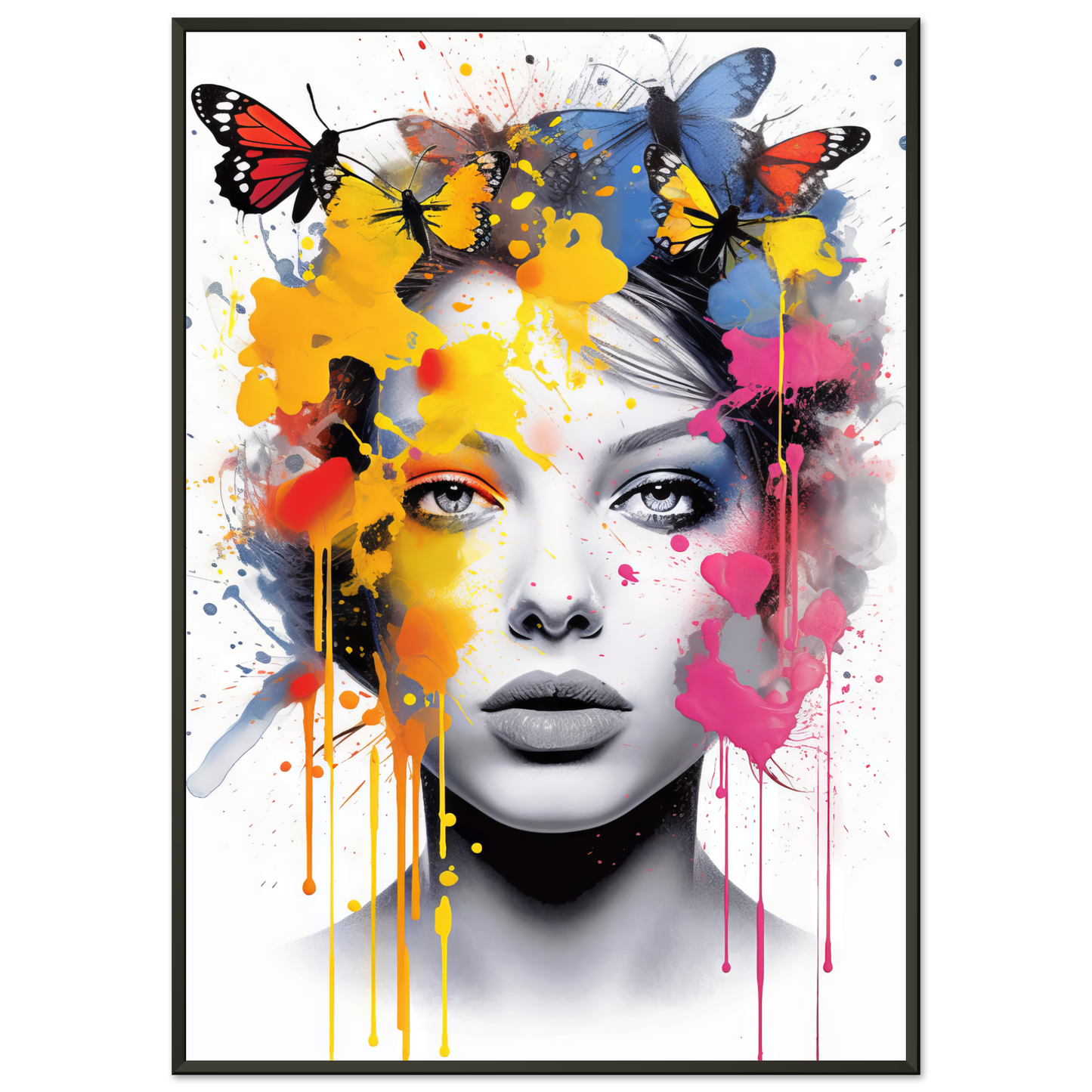 Woman butterflies pop art (POP28)