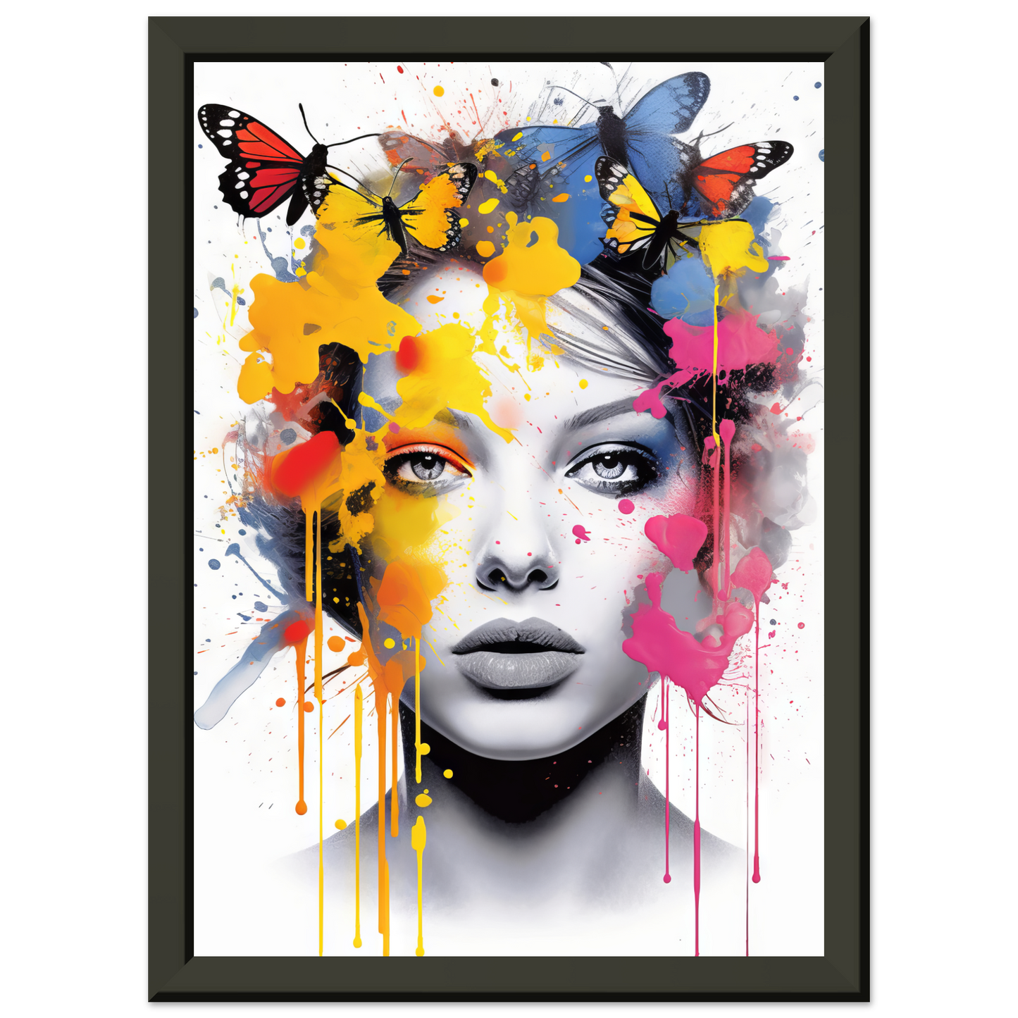 Woman butterflies pop art (POP28)