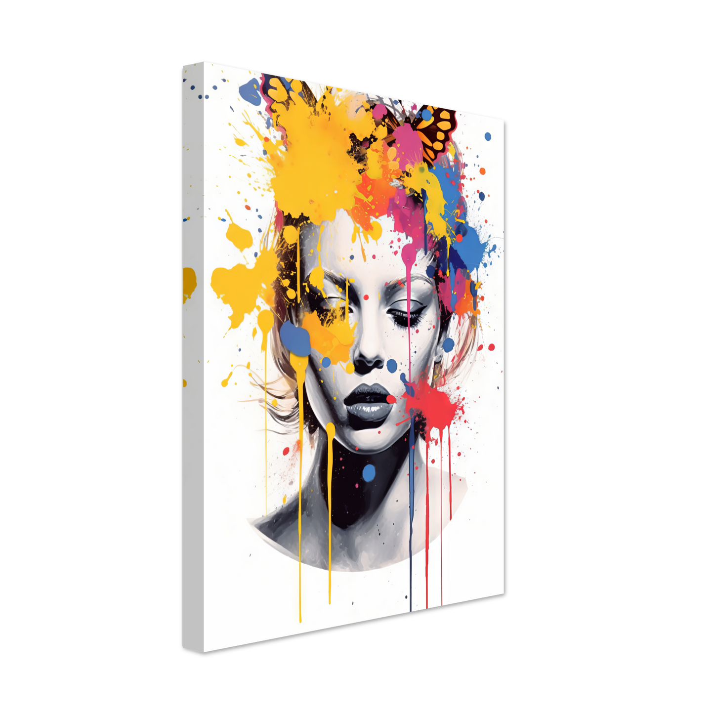 Woman butterflies pop art (POP29)
