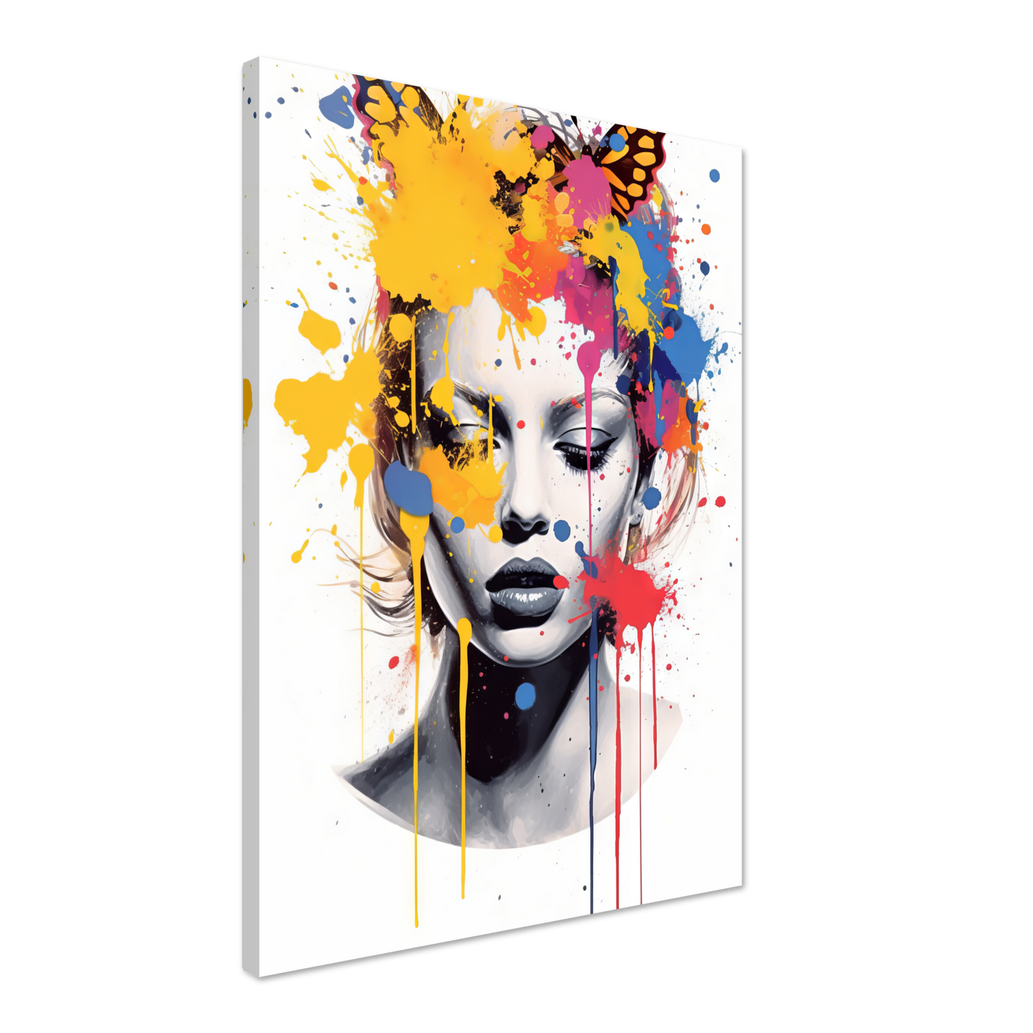 Woman butterflies pop art (POP29)