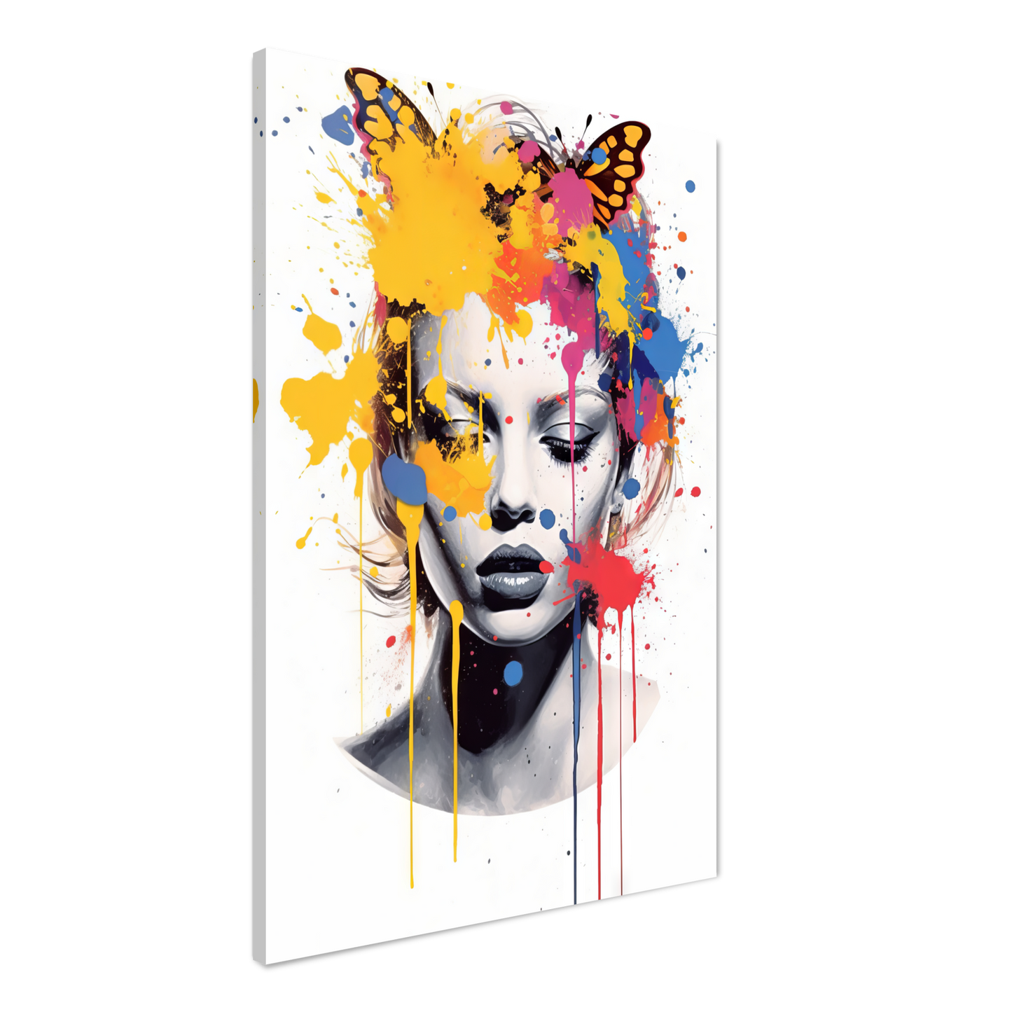 Woman butterflies pop art (POP29)