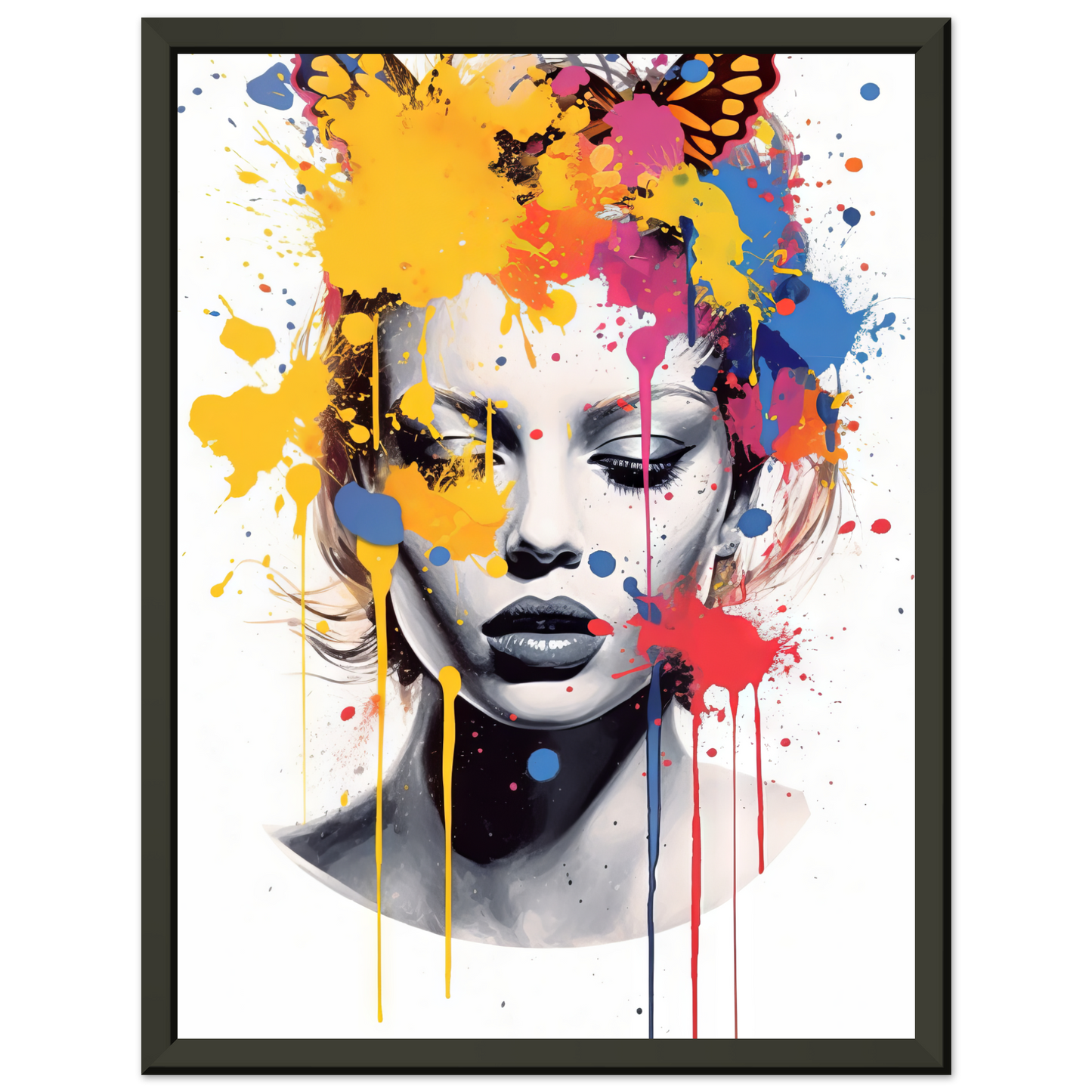 Woman butterflies pop art (POP29)