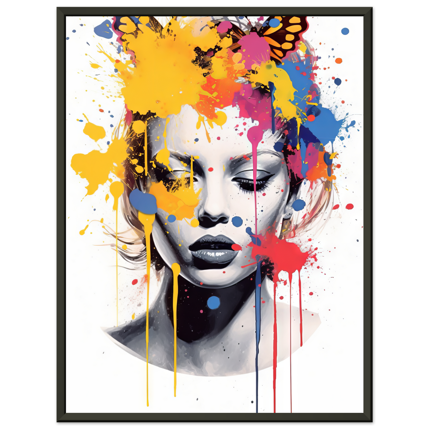 Woman butterflies pop art (POP29)
