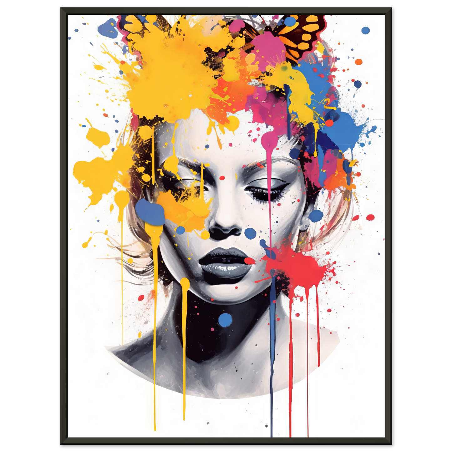 Woman butterflies pop art (POP29)
