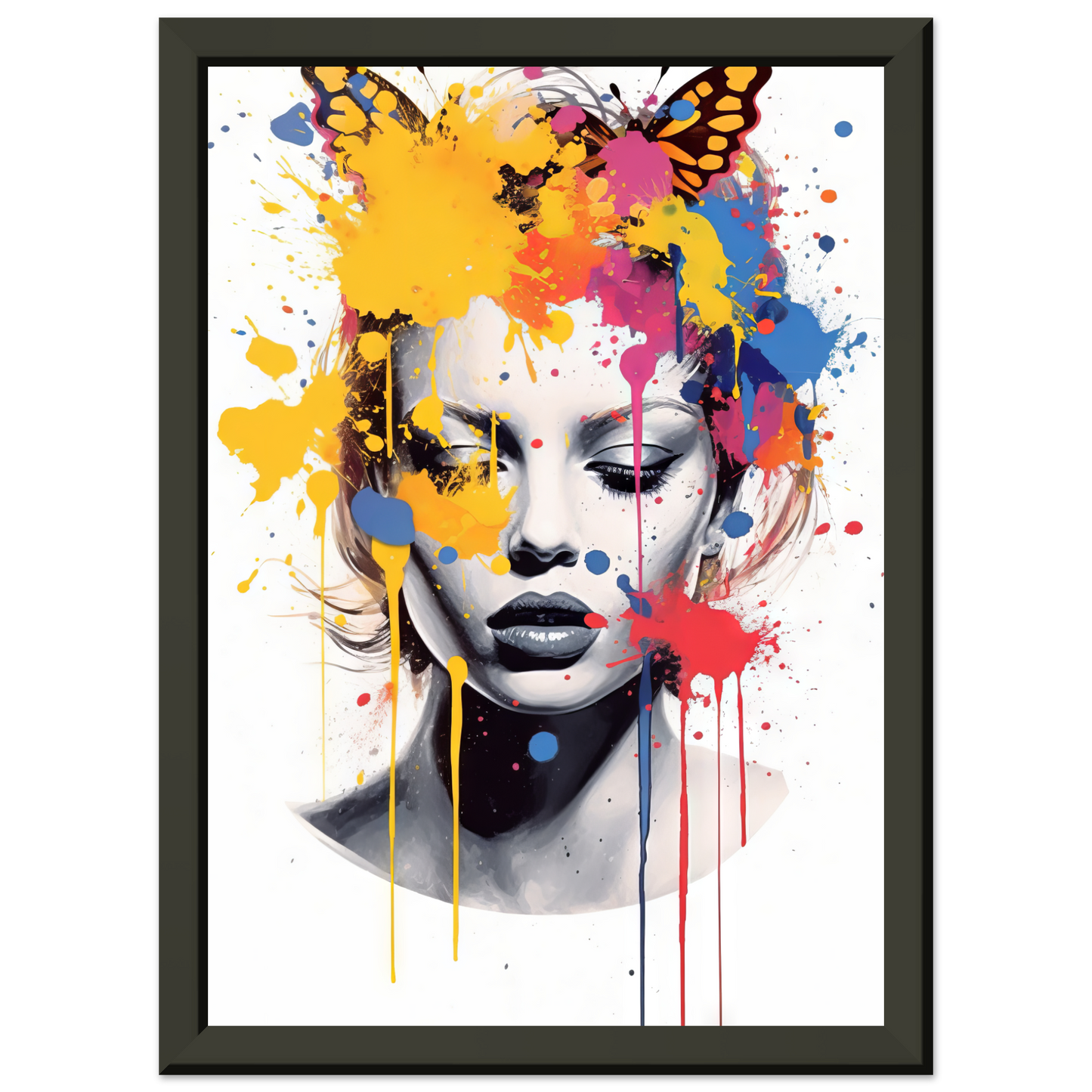 Woman butterflies pop art (POP29)