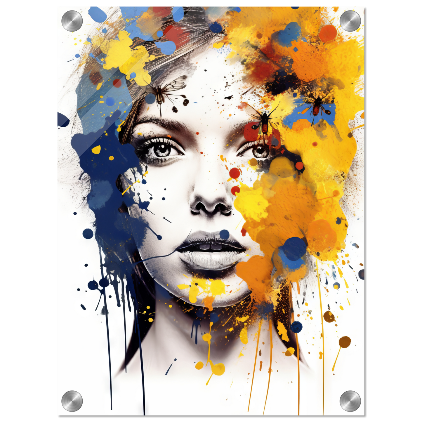 Woman butterflies pop art (POP31)