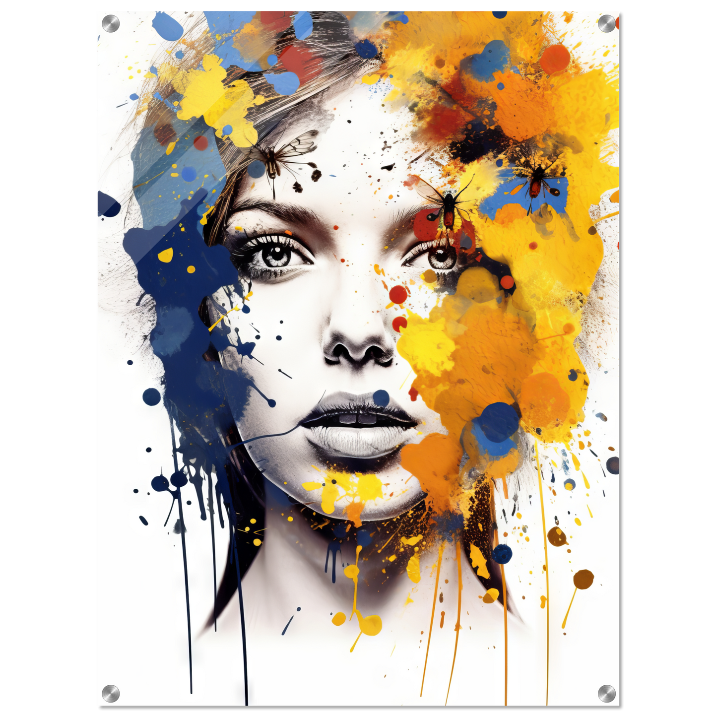 Woman butterflies pop art (POP31)
