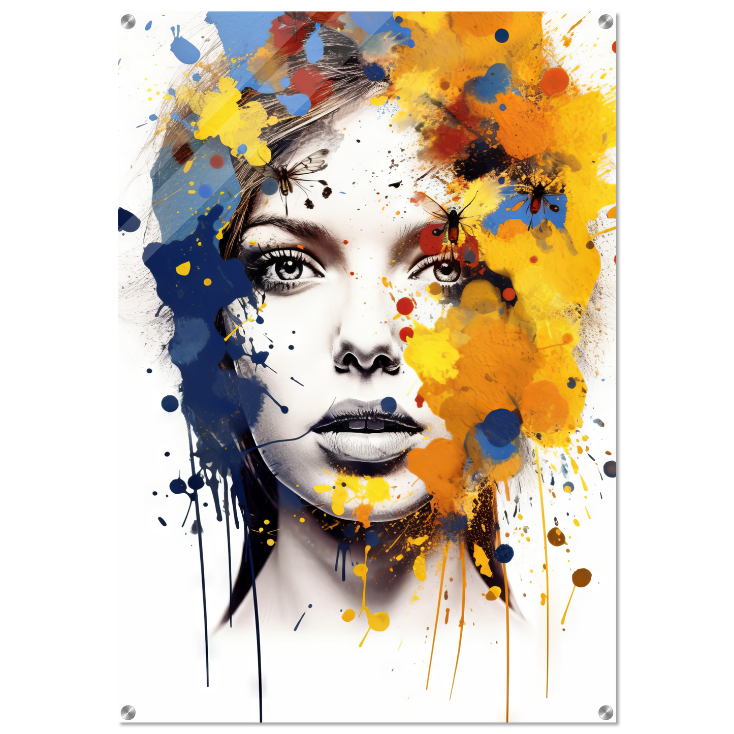 Woman butterflies pop art (POP31)
